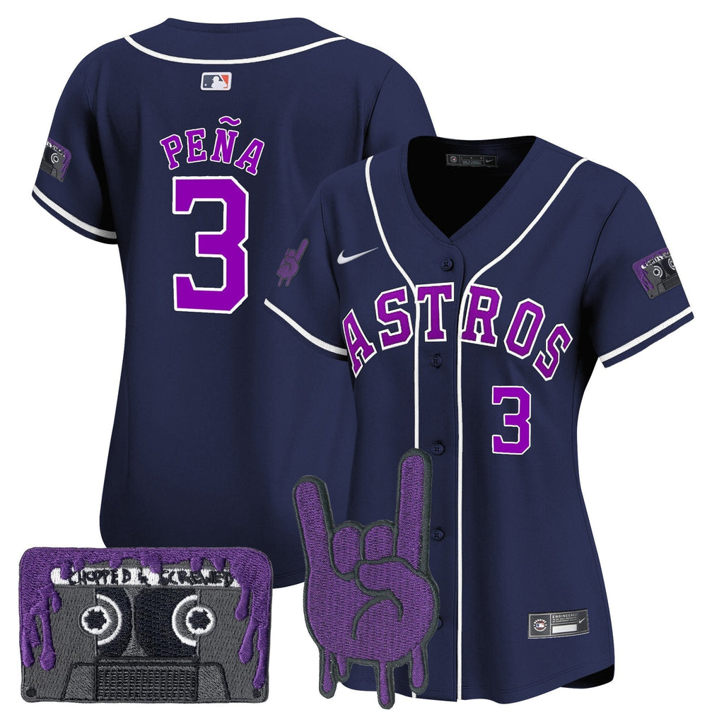Women's HOU DJ Screw Patch Vapor Premier Limited Jersey - All Stitched