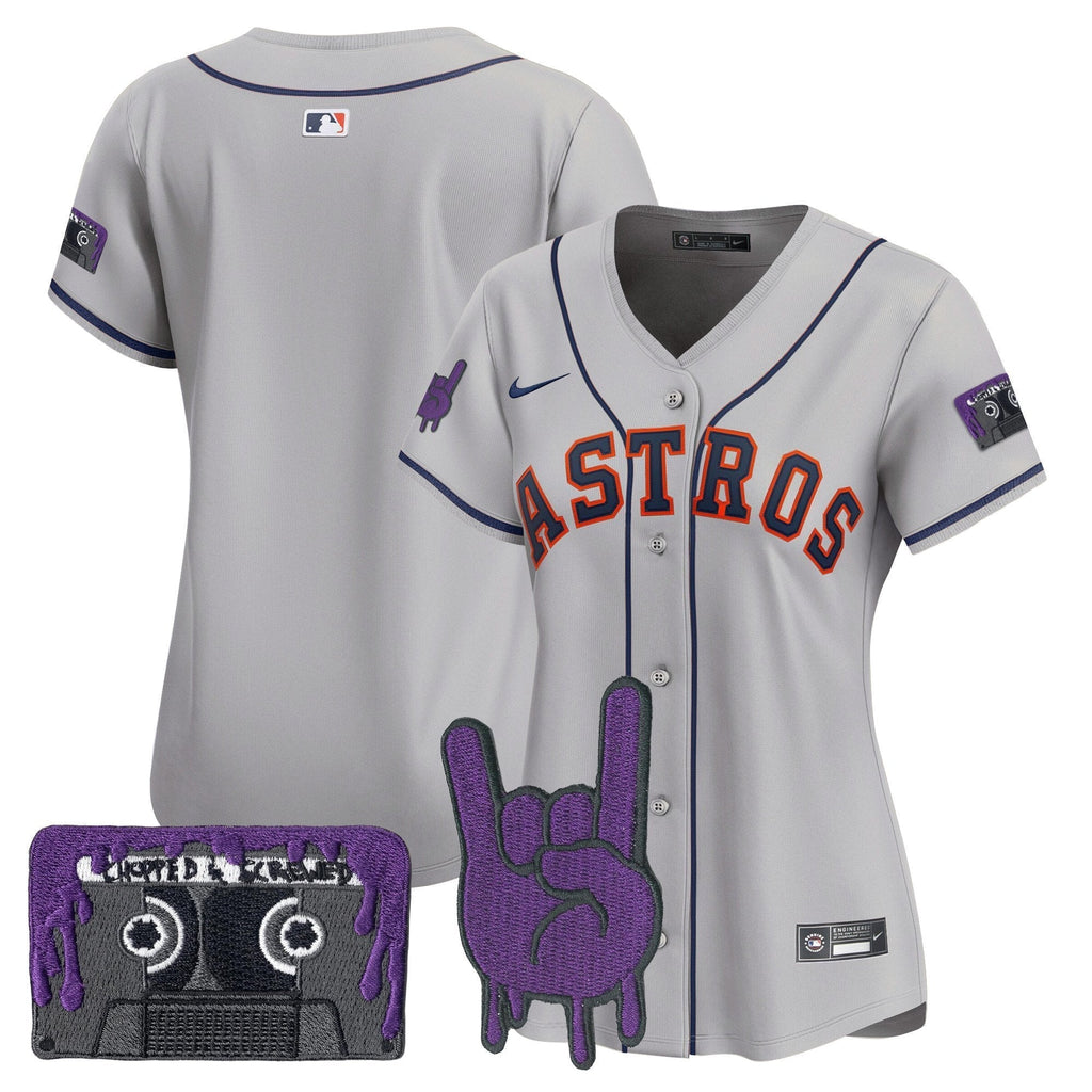 Women's HOU DJ Screw Patch Vapor Premier Limited Jersey - All Stitched