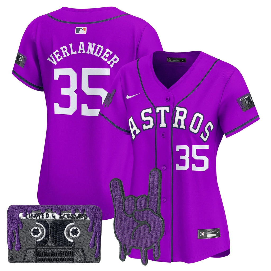 Women's HOU DJ Screw Patch Vapor Premier Limited Jersey - All Stitched