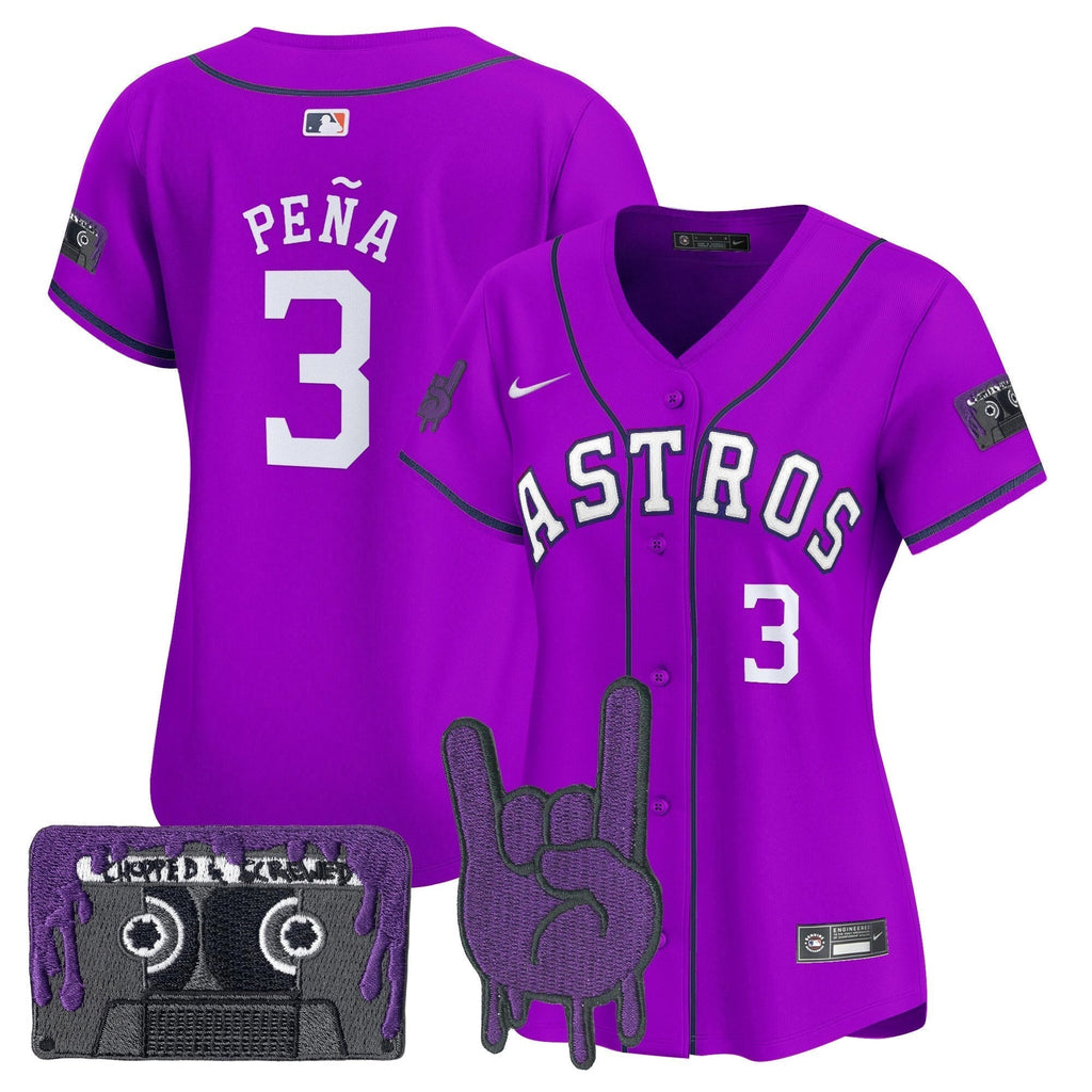 Women's HOU DJ Screw Patch Vapor Premier Limited Jersey - All Stitched