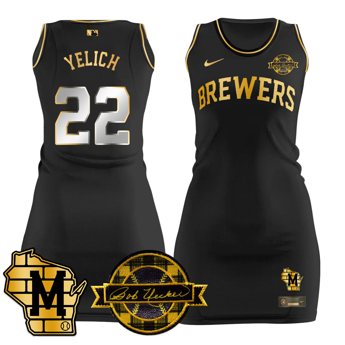 MIL Limited Dress - Bob Uecker Patch - All Stitched