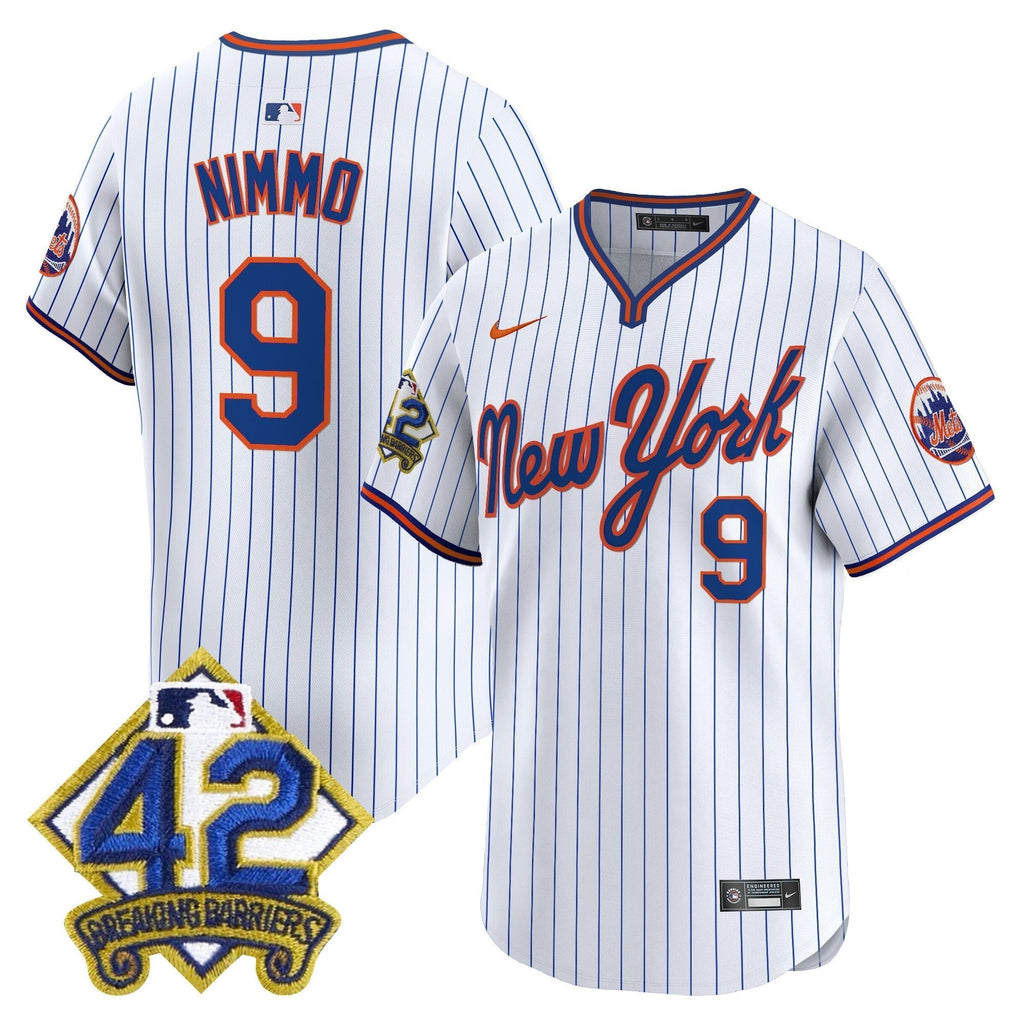 NYM 2025 Jackie Robinson Patch Road Alternate Jersey â€“ All Stitched