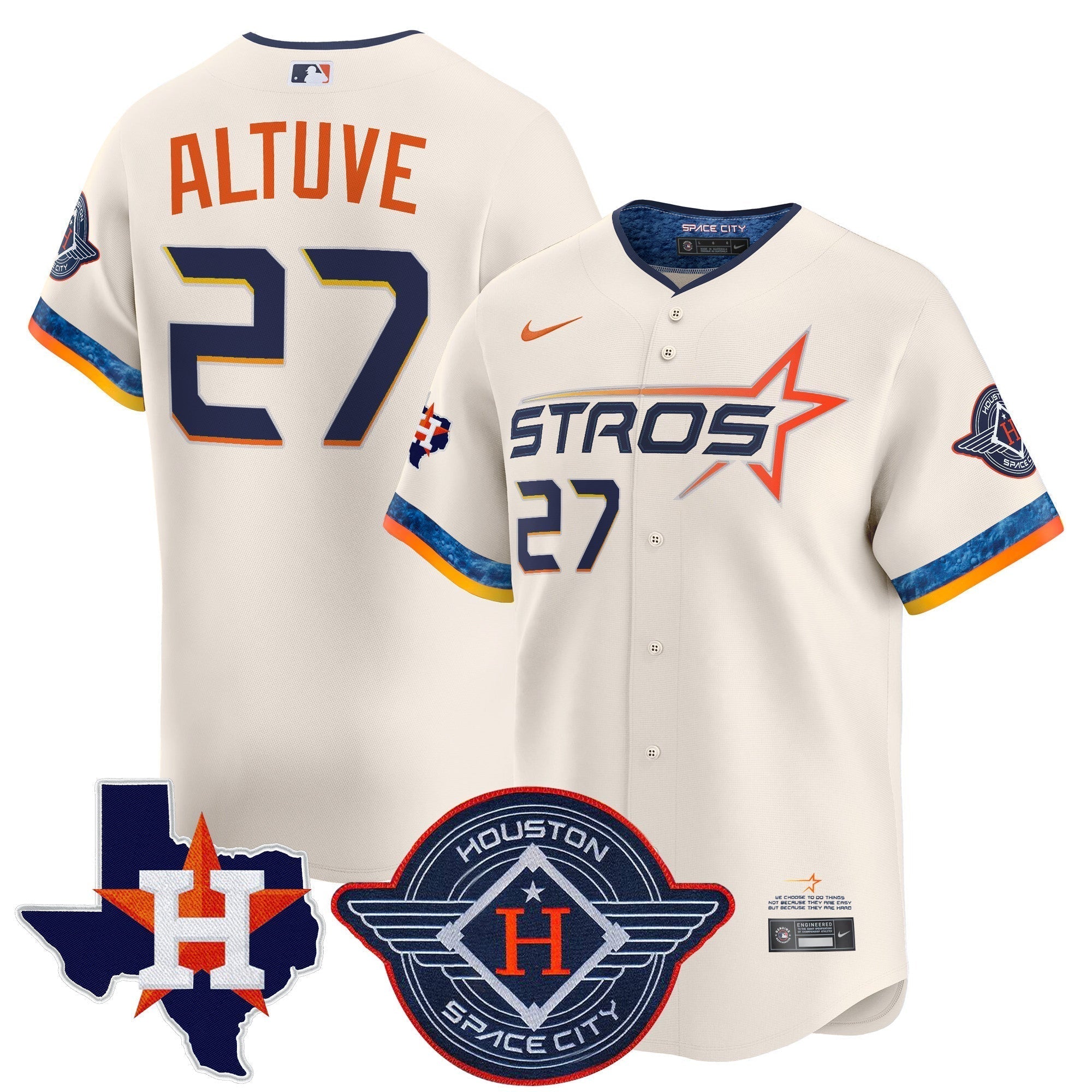 HOU 2025 City Connect Texas Patch Vapor Premier Limited Jersey - All Stitched