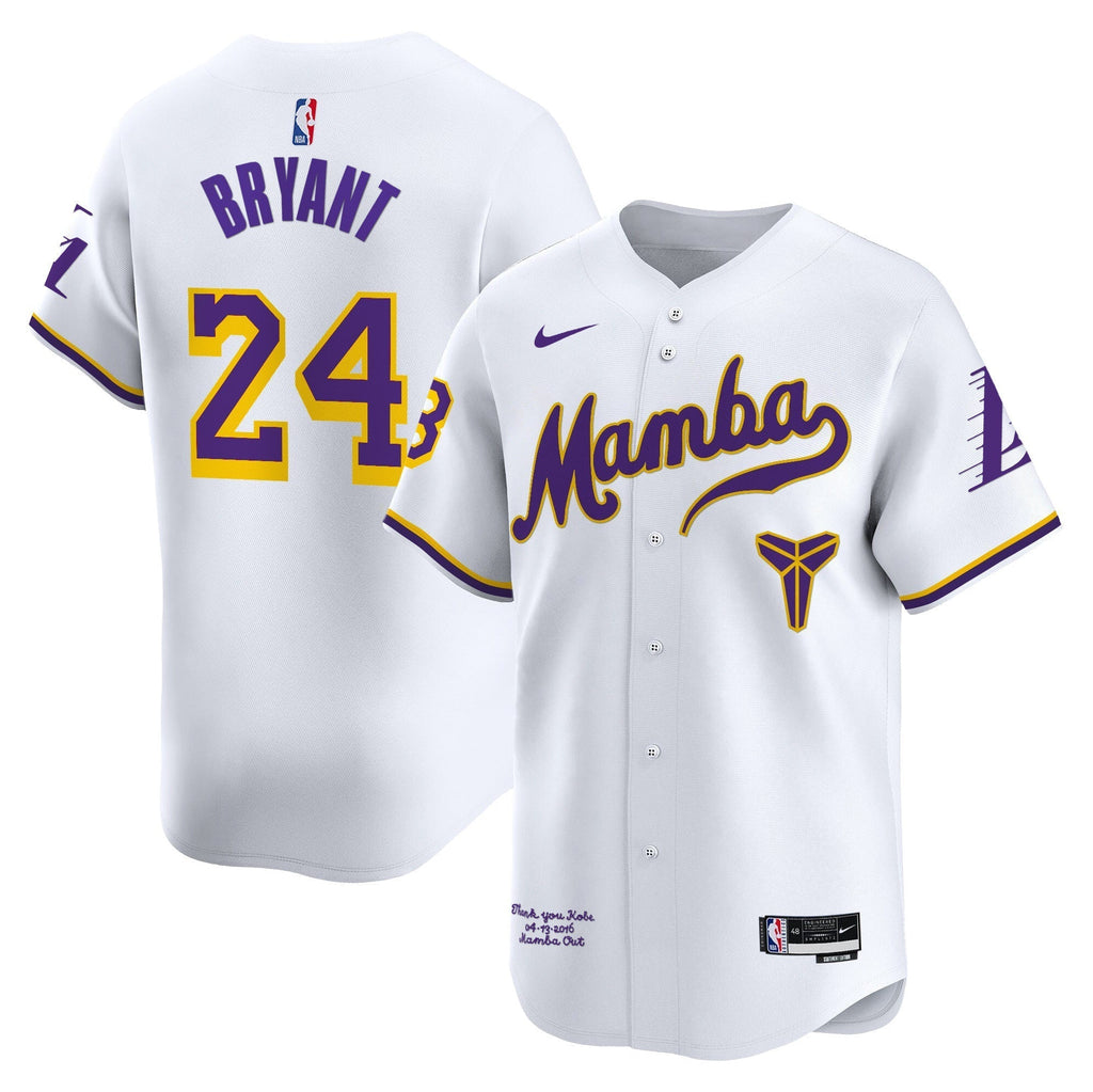 LAL Kobe Bryant Mamba Vapor Baseball Jersey - All Stitched