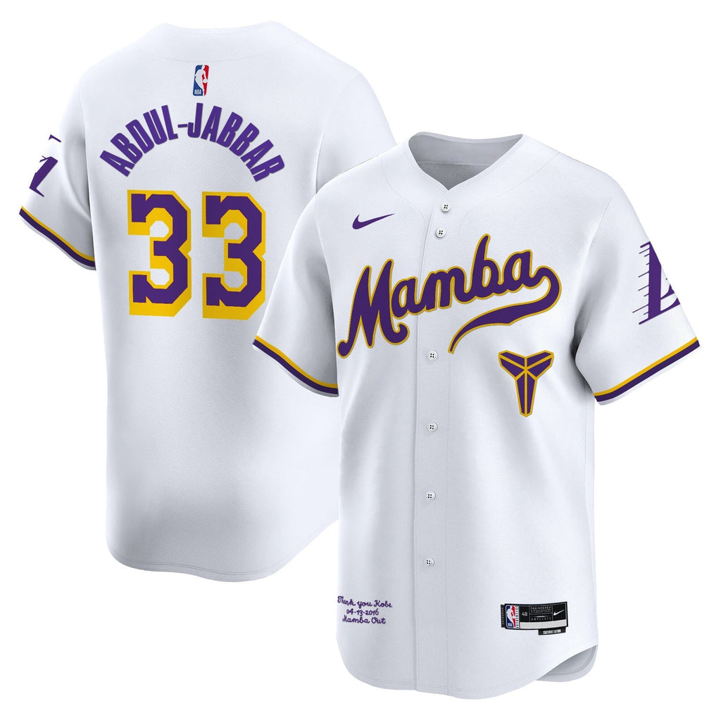 LAL Kobe Bryant Mamba Vapor Baseball Jersey - All Stitched