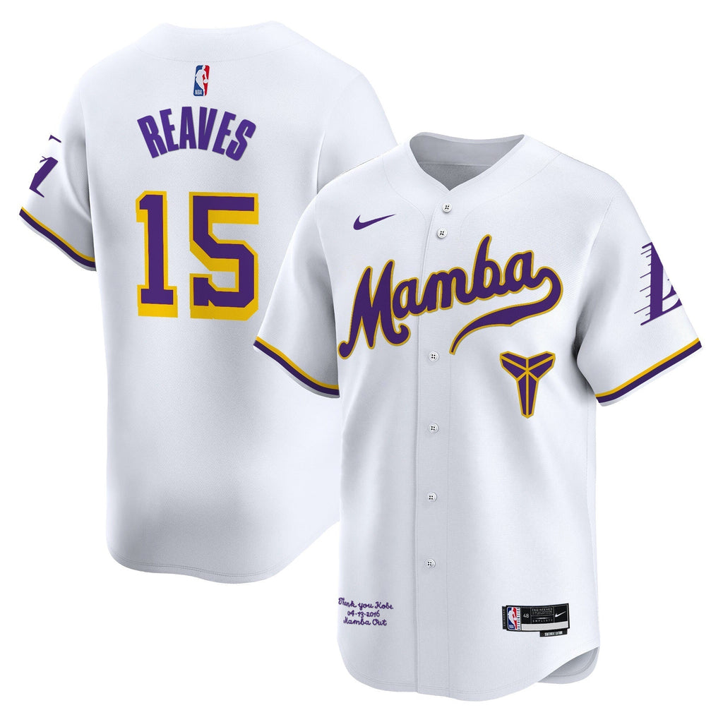 LAL Kobe Bryant Mamba Vapor Baseball Jersey - All Stitched