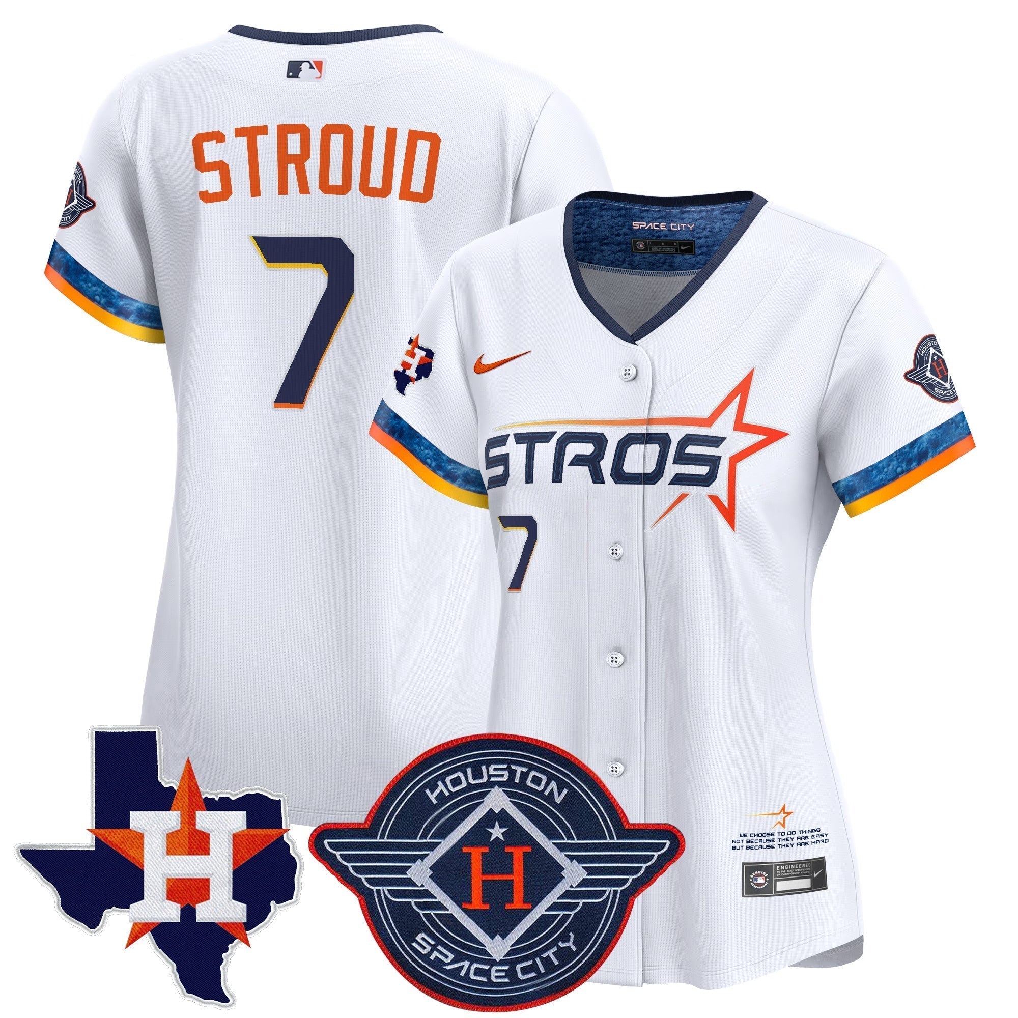 Women's HOU 2025 City Connect Texas Patch Vapor Premier Limited Jersey - All Stitched
