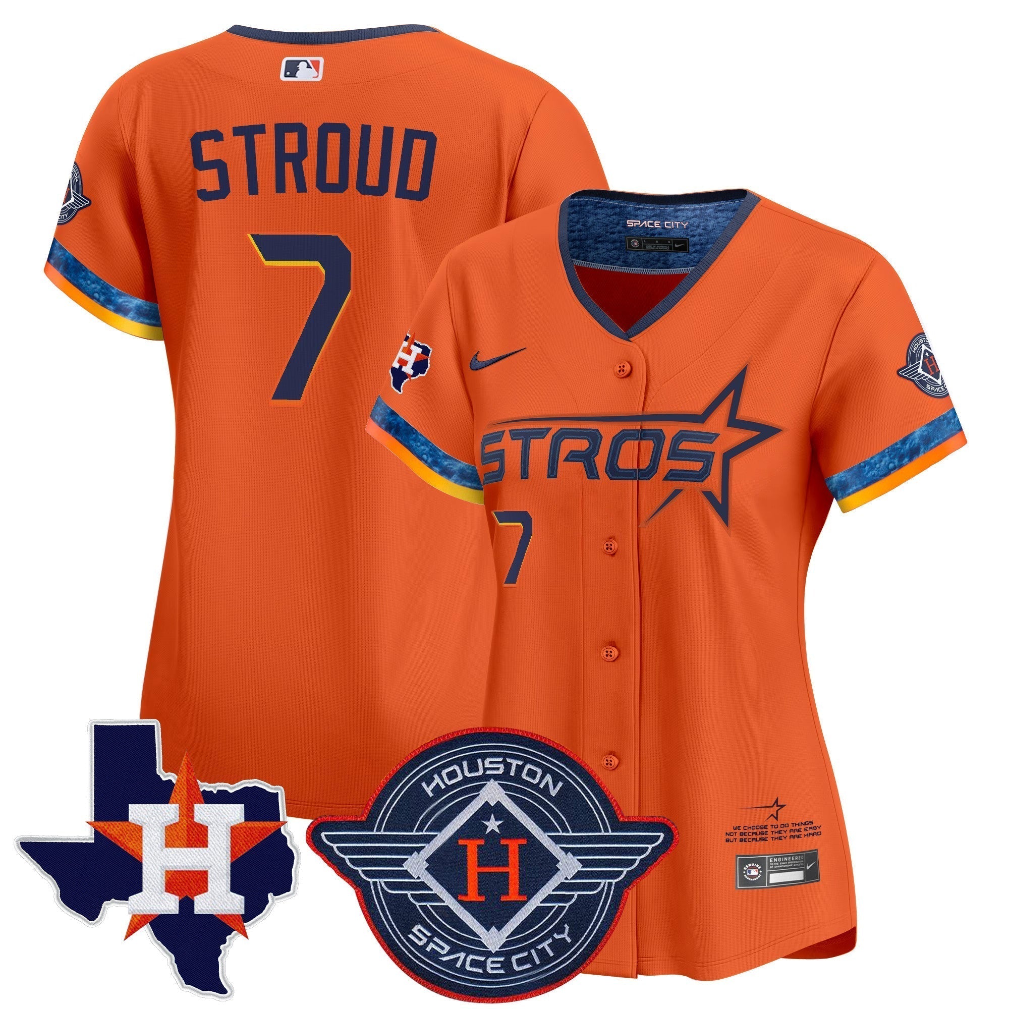 Women's HOU 2025 City Connect Texas Patch Vapor Premier Limited Jersey - All Stitched