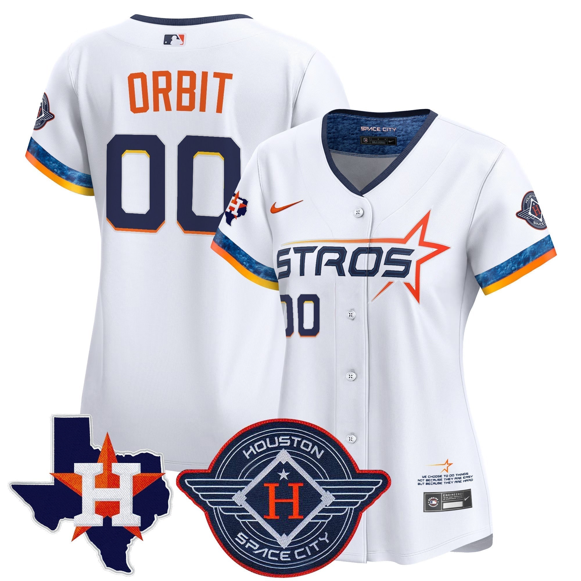 Women's HOU 2025 City Connect Texas Patch Vapor Premier Limited Jersey - All Stitched