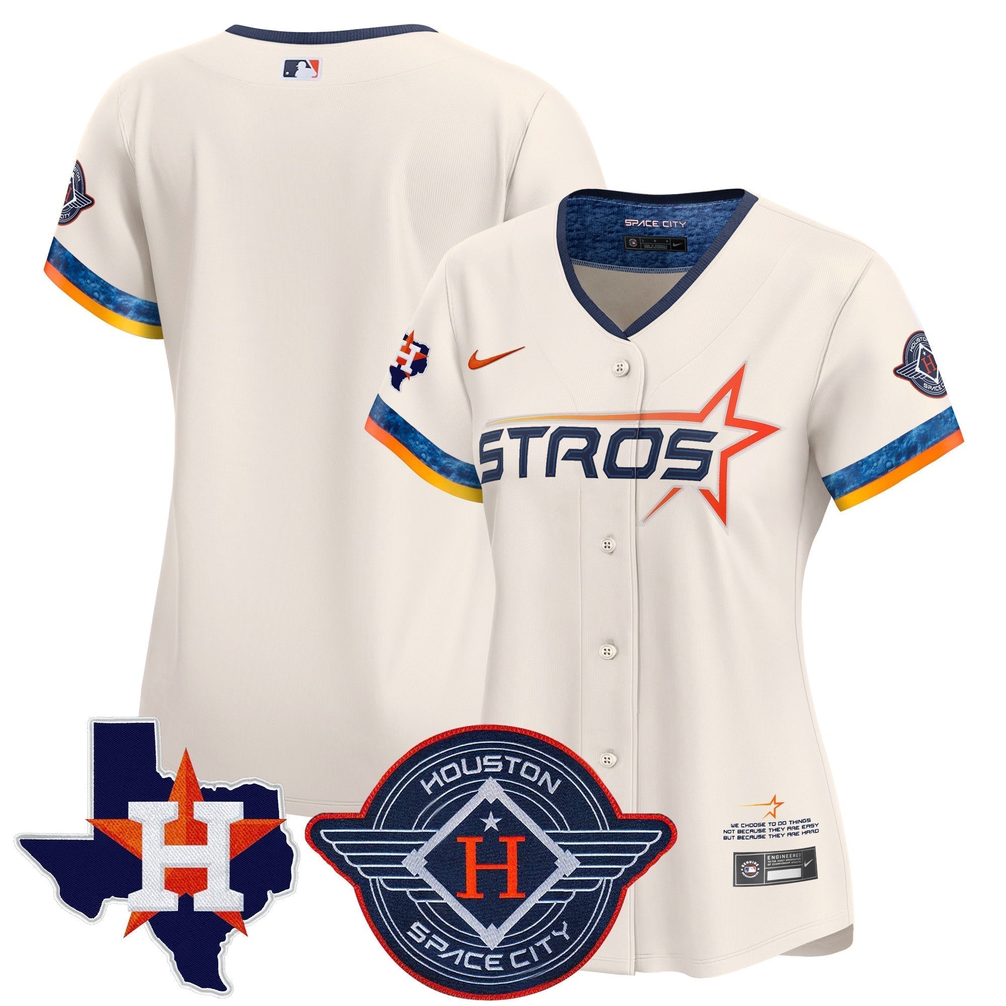 Women's HOU 2025 City Connect Texas Patch Vapor Premier Limited Jersey - All Stitched