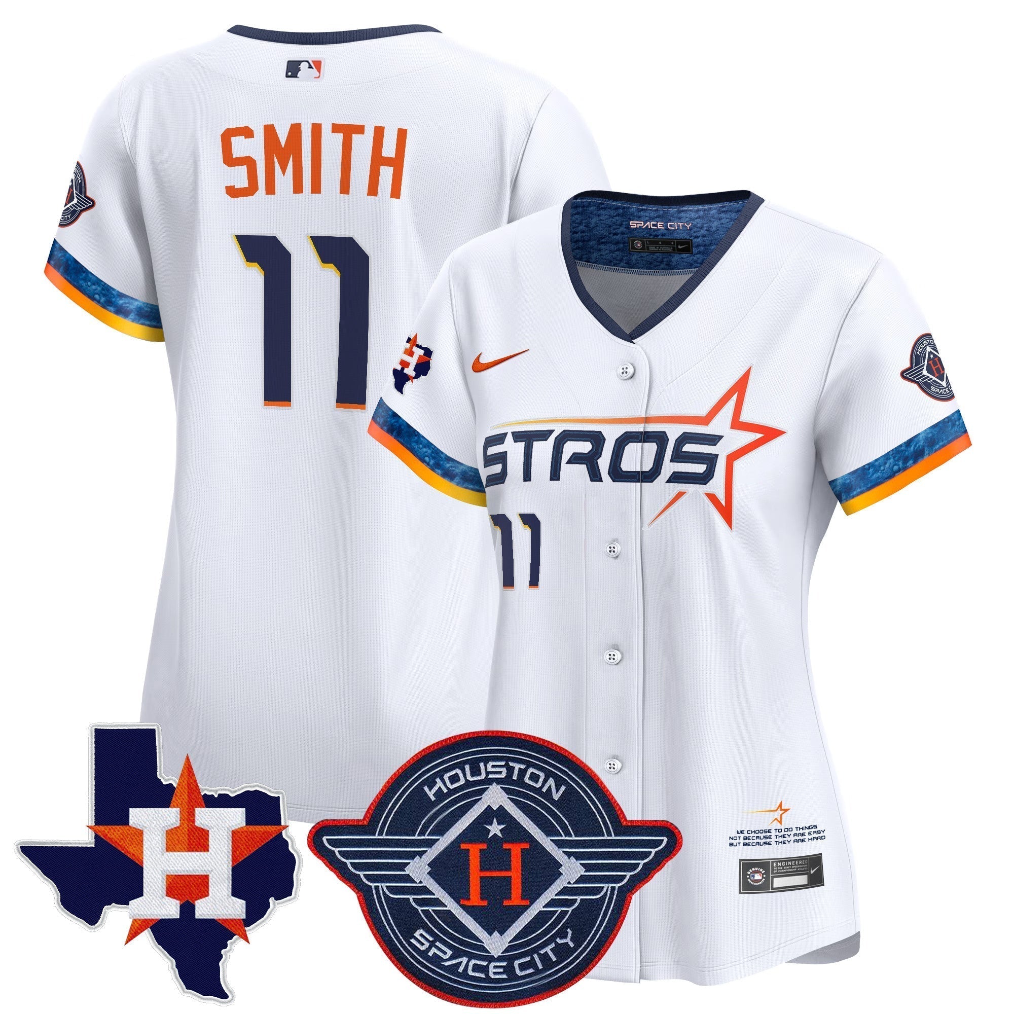 Women's HOU 2025 City Connect Texas Patch Vapor Premier Limited Jersey - All Stitched
