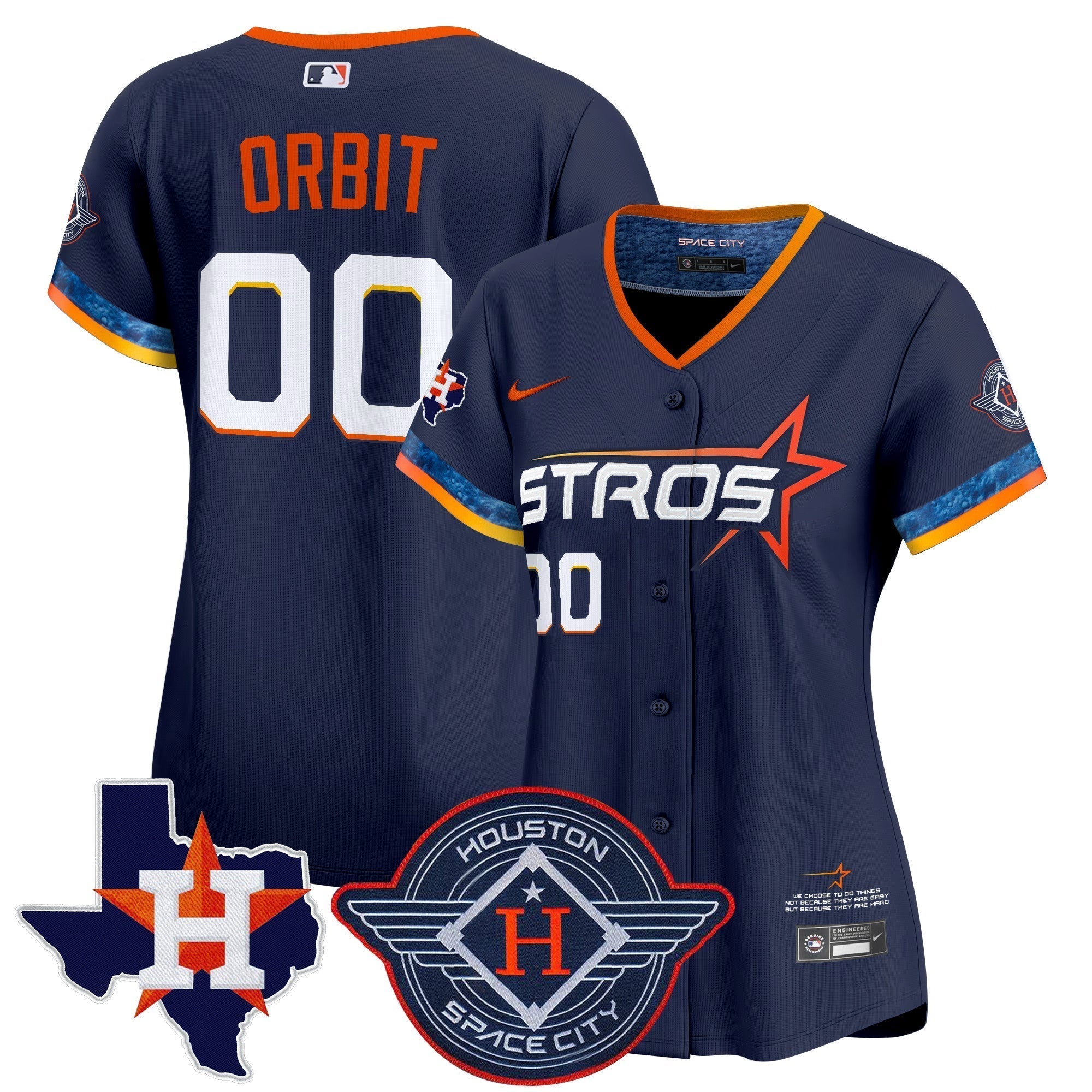 Women's HOU 2025 City Connect Texas Patch Vapor Premier Limited Jersey - All Stitched