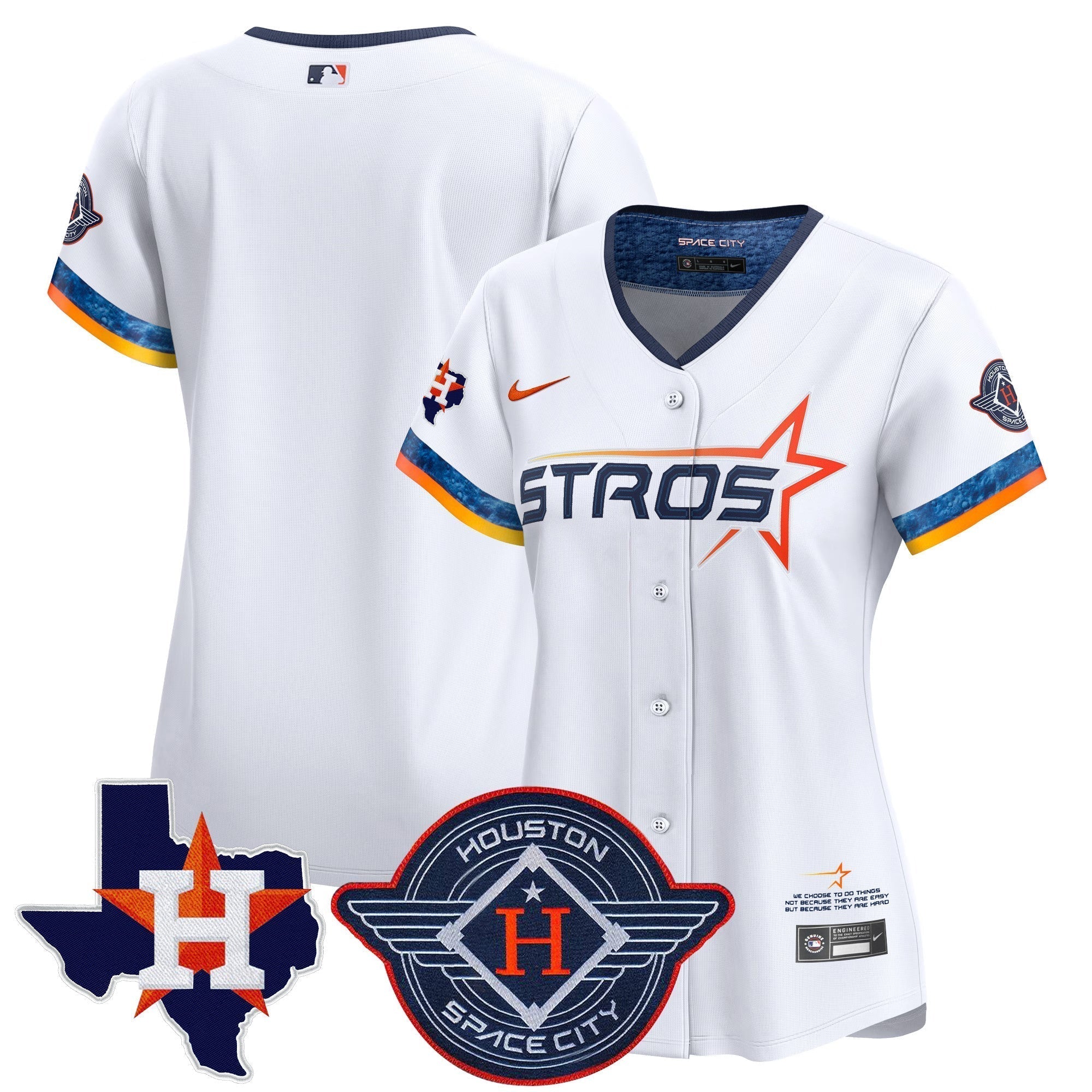 Women's HOU 2025 City Connect Texas Patch Vapor Premier Limited Jersey - All Stitched