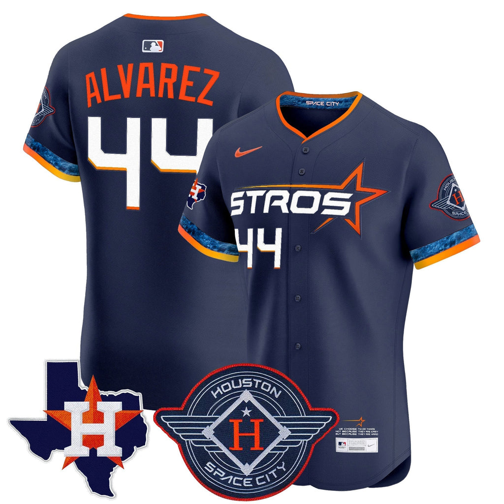 HOU 2025 City Connect Texas Patch Vapor Premier Elite Jersey - All Stitched