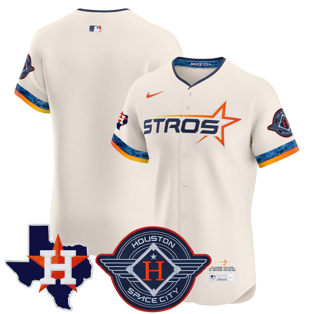 HOU 2025 City Connect Texas Patch Vapor Premier Elite Jersey - All Stitched
