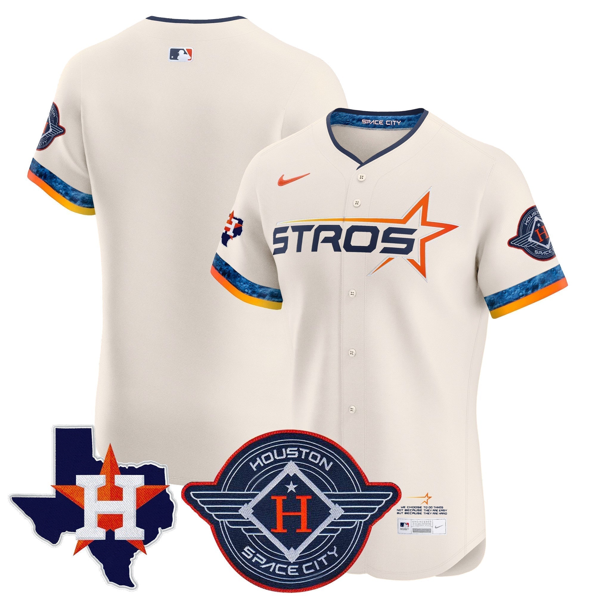 HOU 2025 City Connect Texas Patch Vapor Premier Elite Jersey - All Stitched