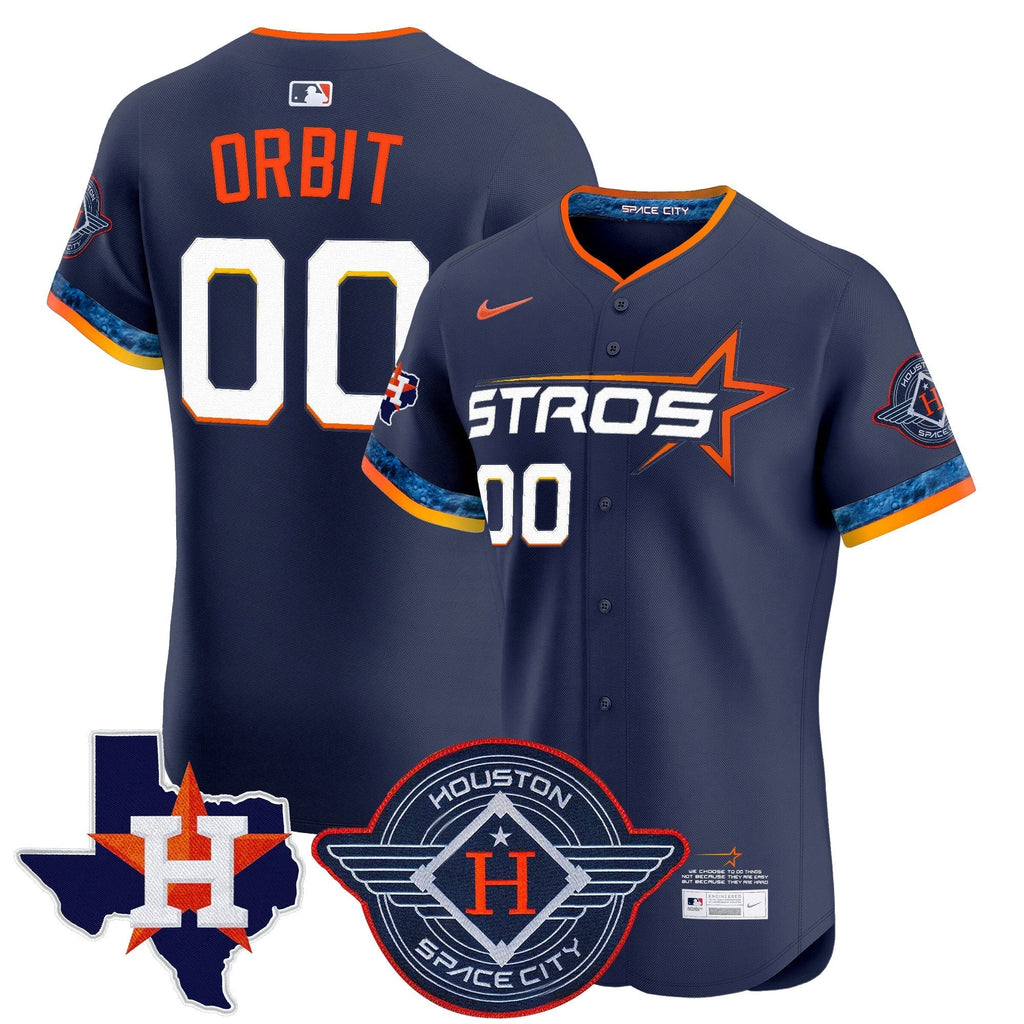 HOU 2025 City Connect Texas Patch Vapor Premier Elite Jersey - All Stitched