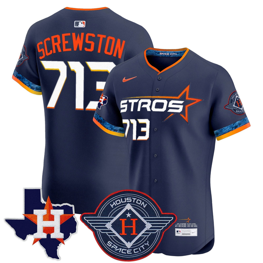 HOU 2025 City Connect Texas Patch Vapor Premier Elite Jersey - All Stitched