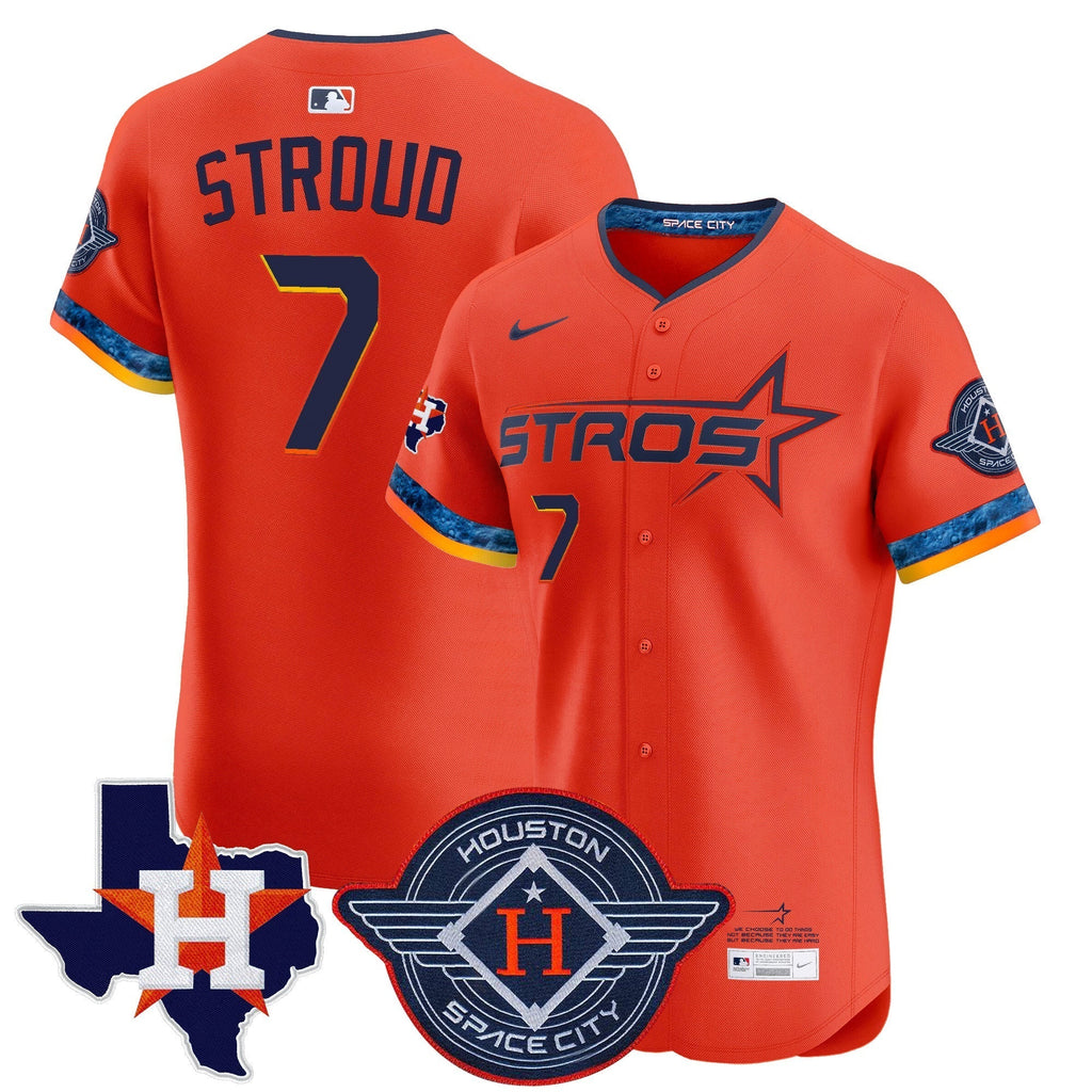 HOU 2025 City Connect Texas Patch Vapor Premier Elite Jersey - All Stitched