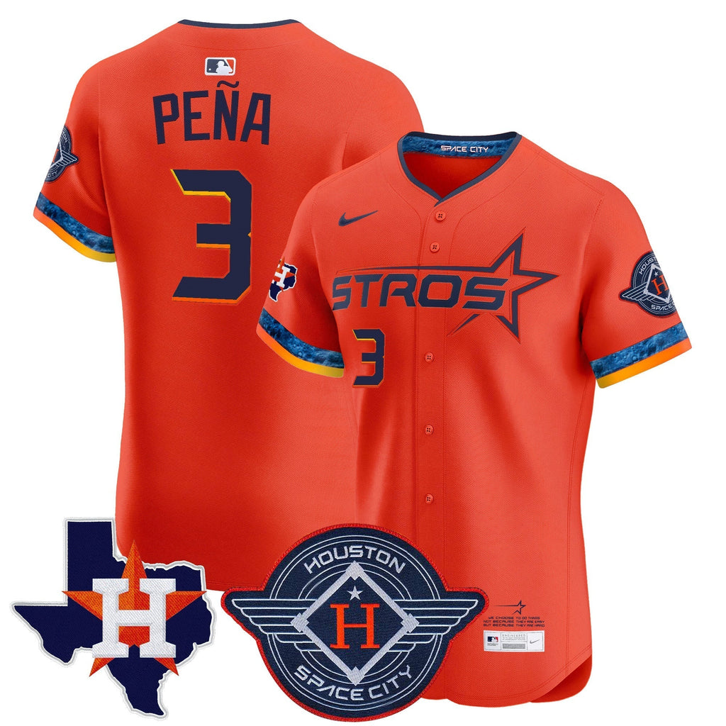 HOU 2025 City Connect Texas Patch Vapor Premier Elite Jersey - All Stitched