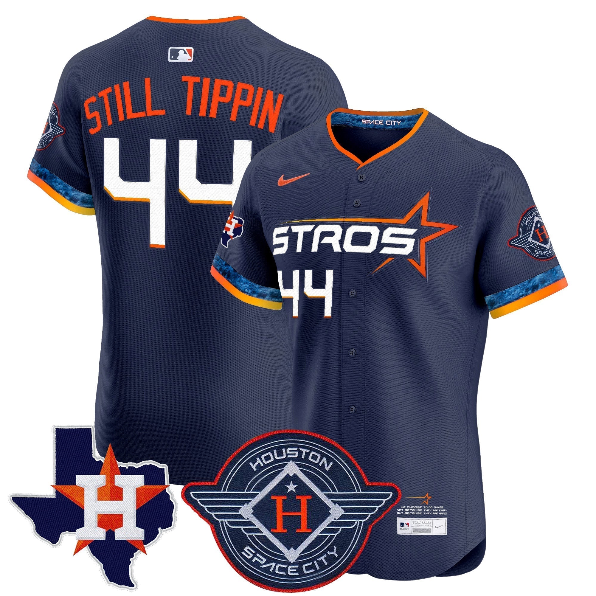 HOU 2025 City Connect Texas Patch Vapor Premier Elite Jersey - All Stitched