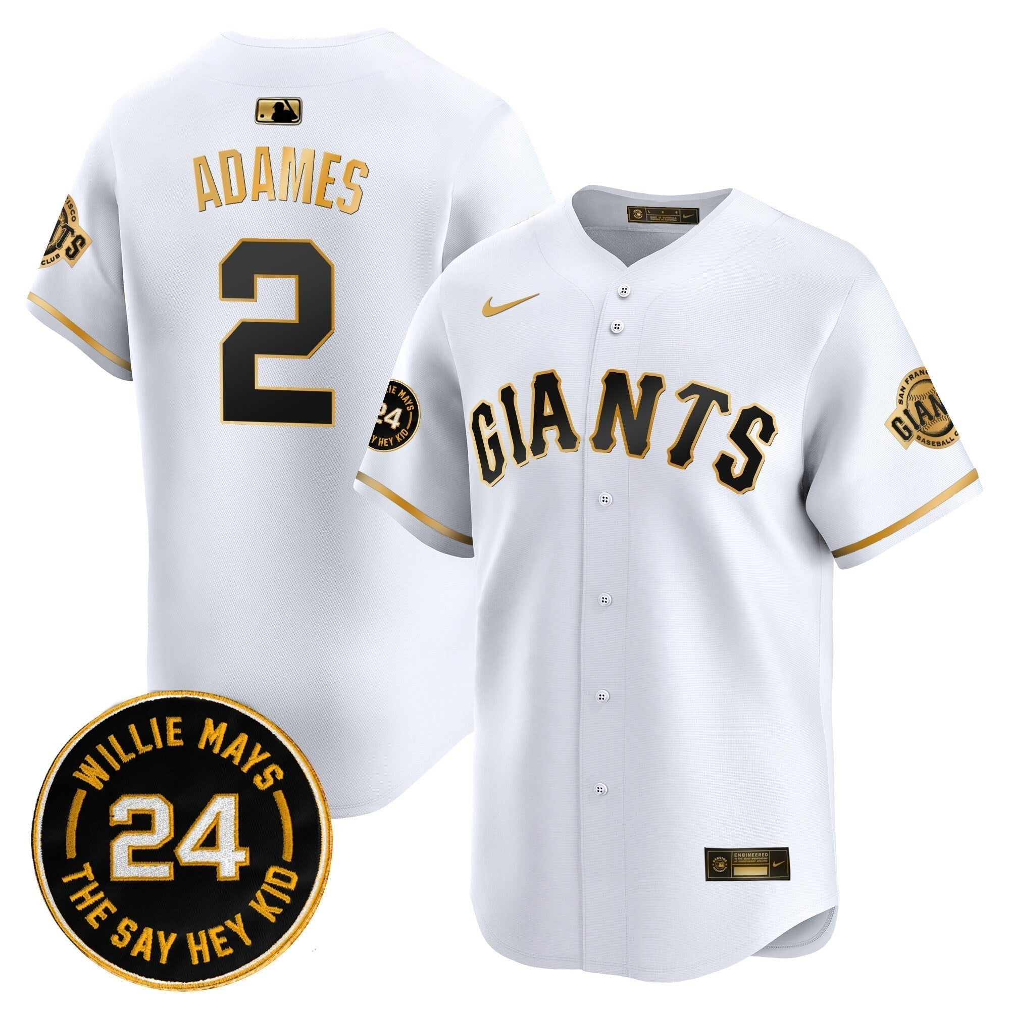 SF 2025 Willie Mays Patch Vapor Premier Limited Men Jersey - All Stitched