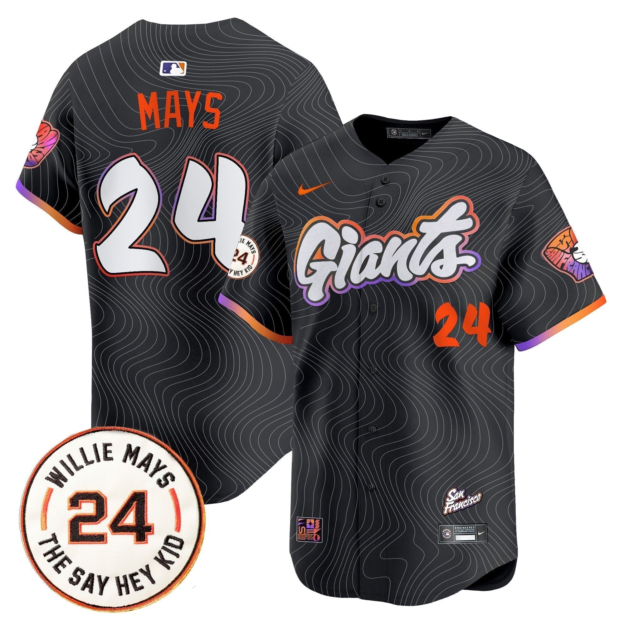 SF 2025 Willie Mays Patch Vapor Premier Limited Jersey - All Stitched