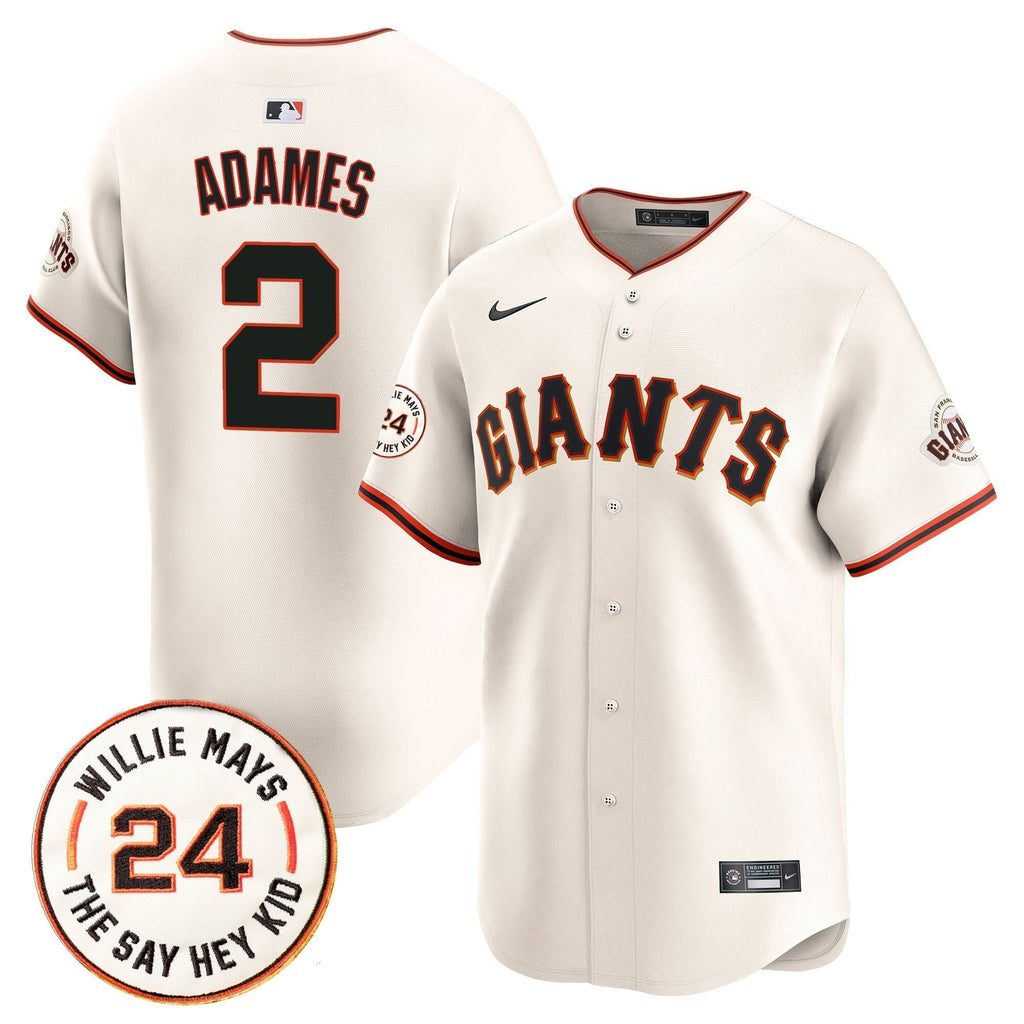 SF 2025 Willie Mays Patch Vapor Premier Limited Men Jersey - All Stitched