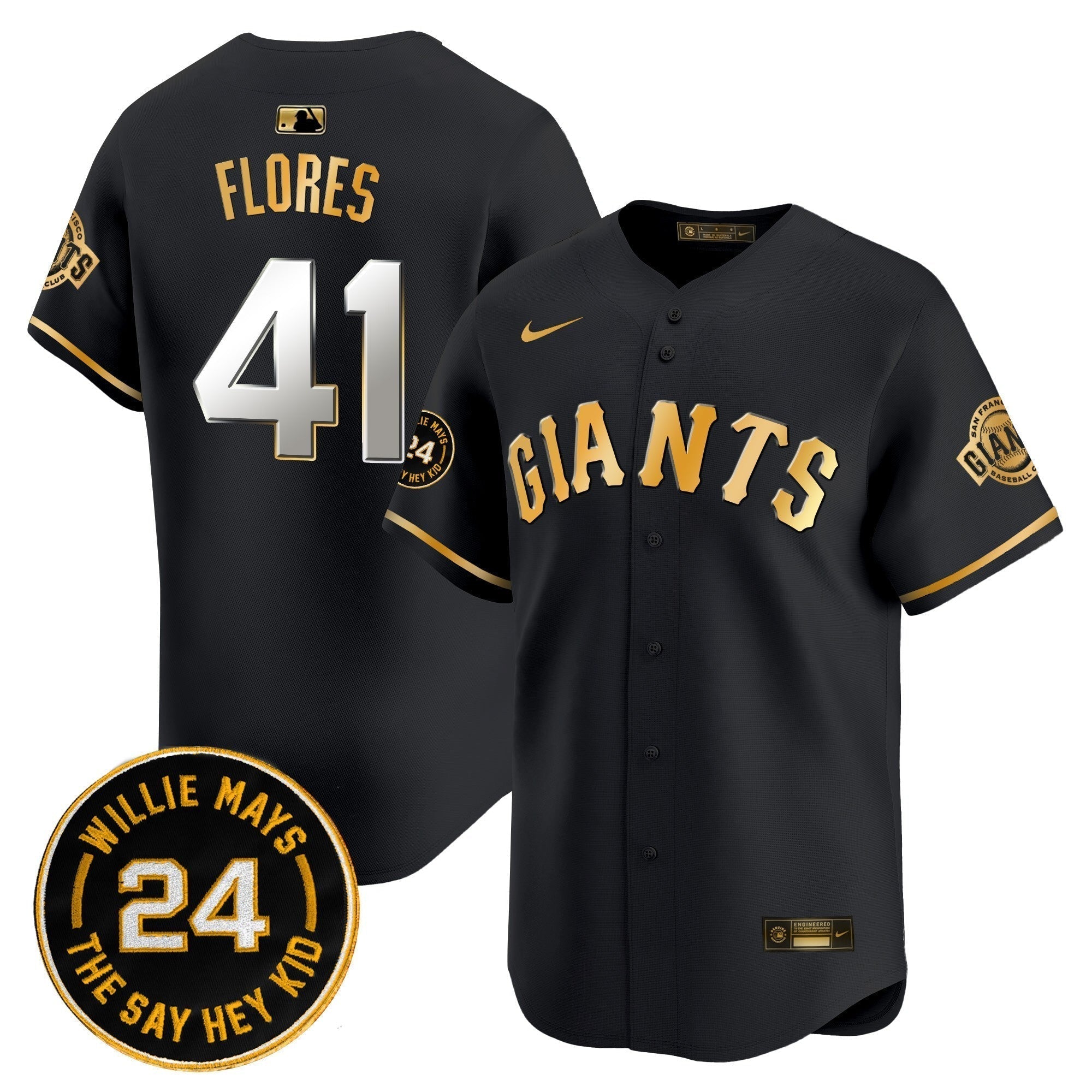 SF 2025 Willie Mays Patch Vapor Premier Limited Men Jersey - All Stitched