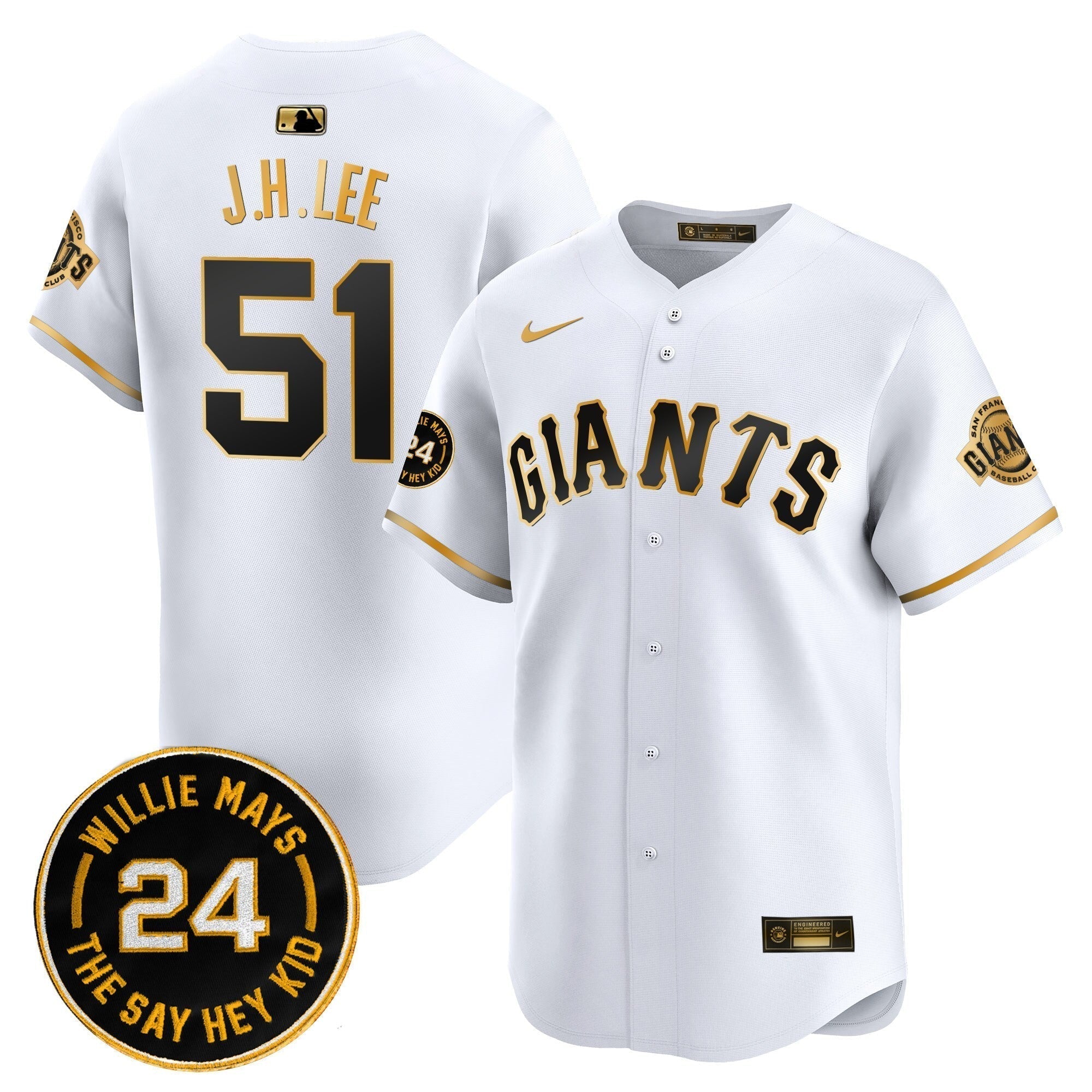SF 2025 Willie Mays Patch Vapor Premier Limited Men Jersey - All Stitched