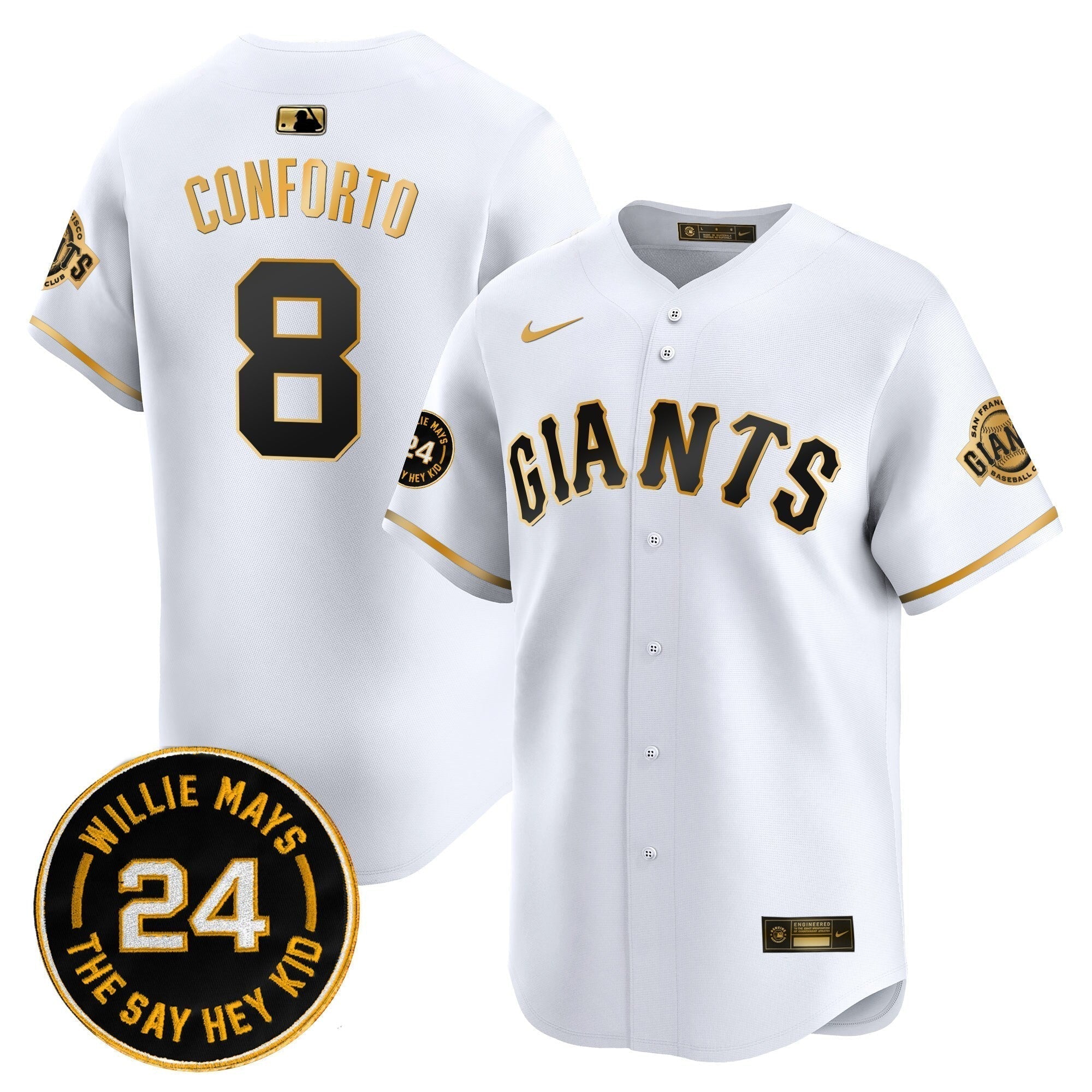 SF 2025 Willie Mays Patch Vapor Premier Limited Men Jersey - All Stitched