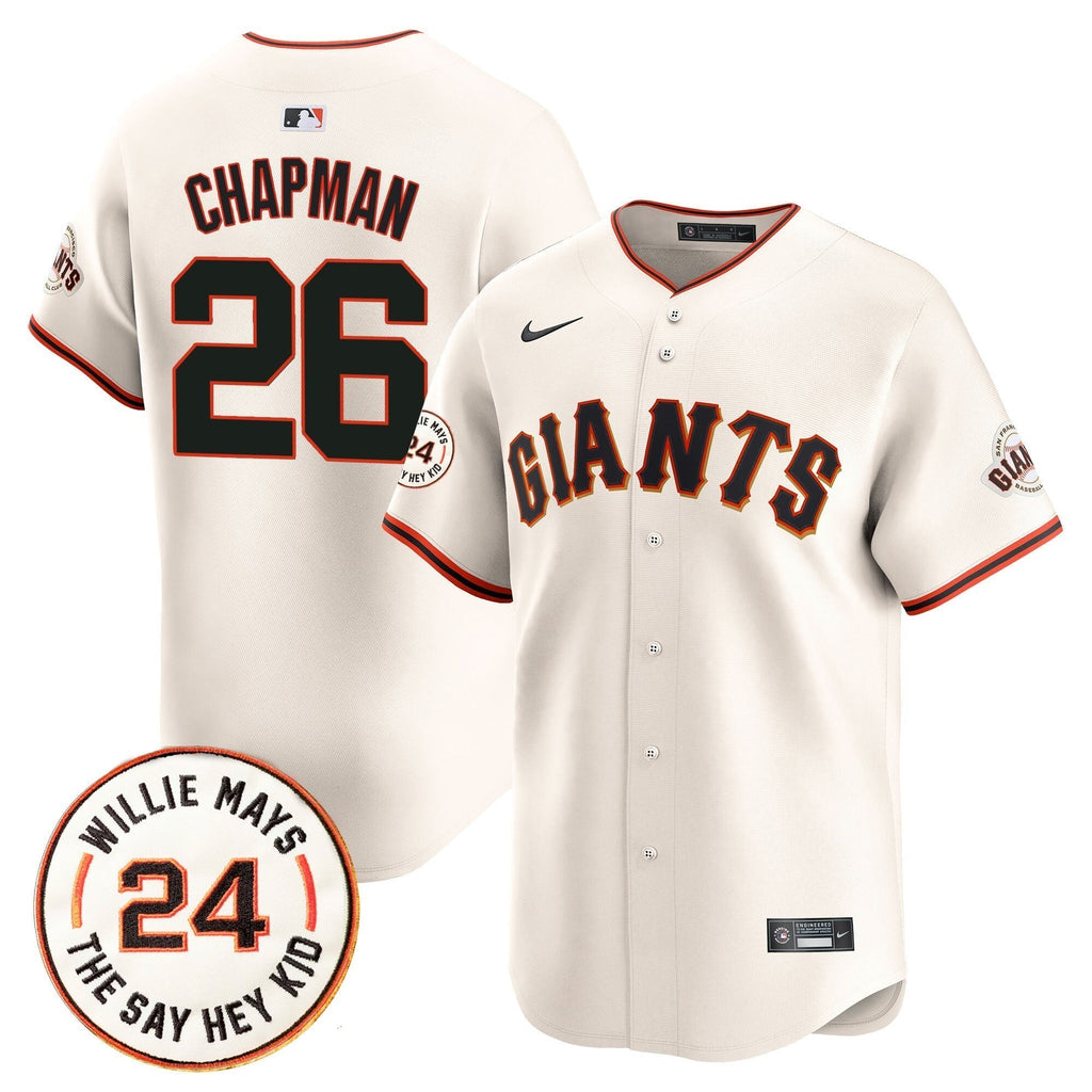 SF 2025 Willie Mays Patch Vapor Premier Limited Men Jersey - All Stitched