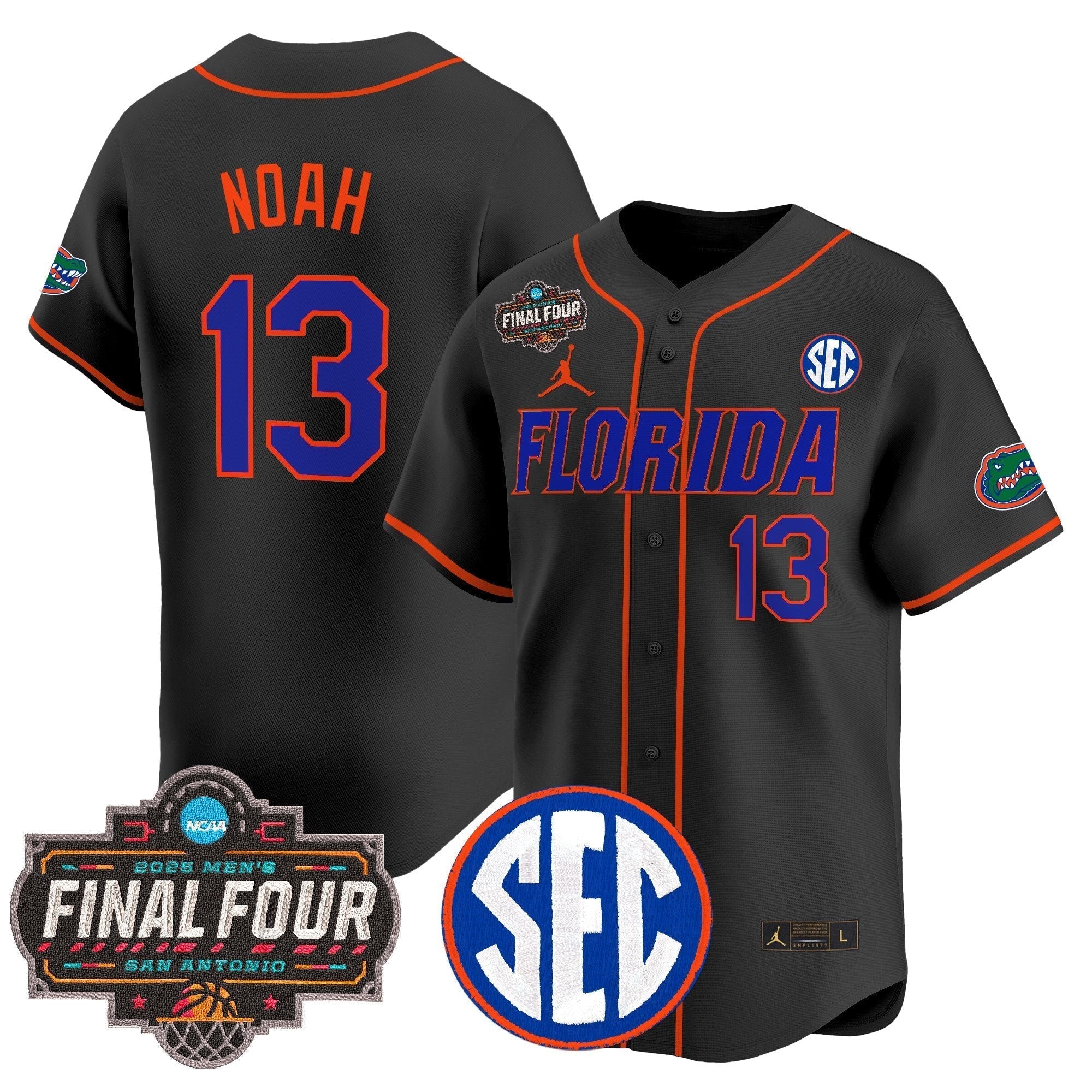 UF 2025 Final Four Patch Vapor Baseball Jersey - All Stitched