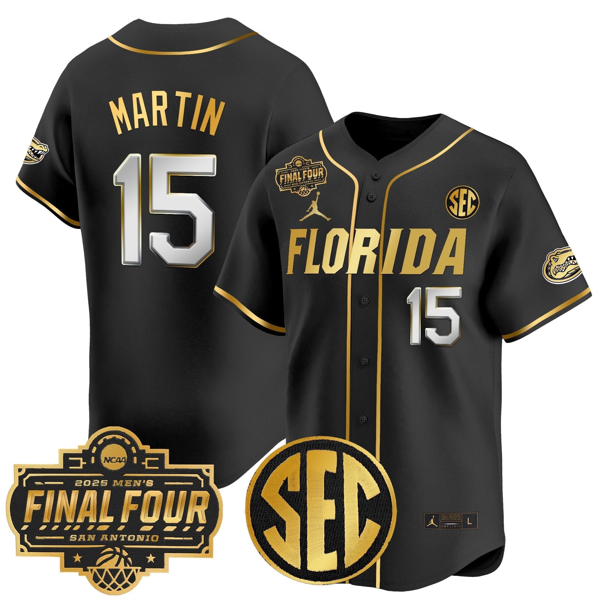 UF 2025 Final Four Patch Vapor Baseball Jersey - All Stitched