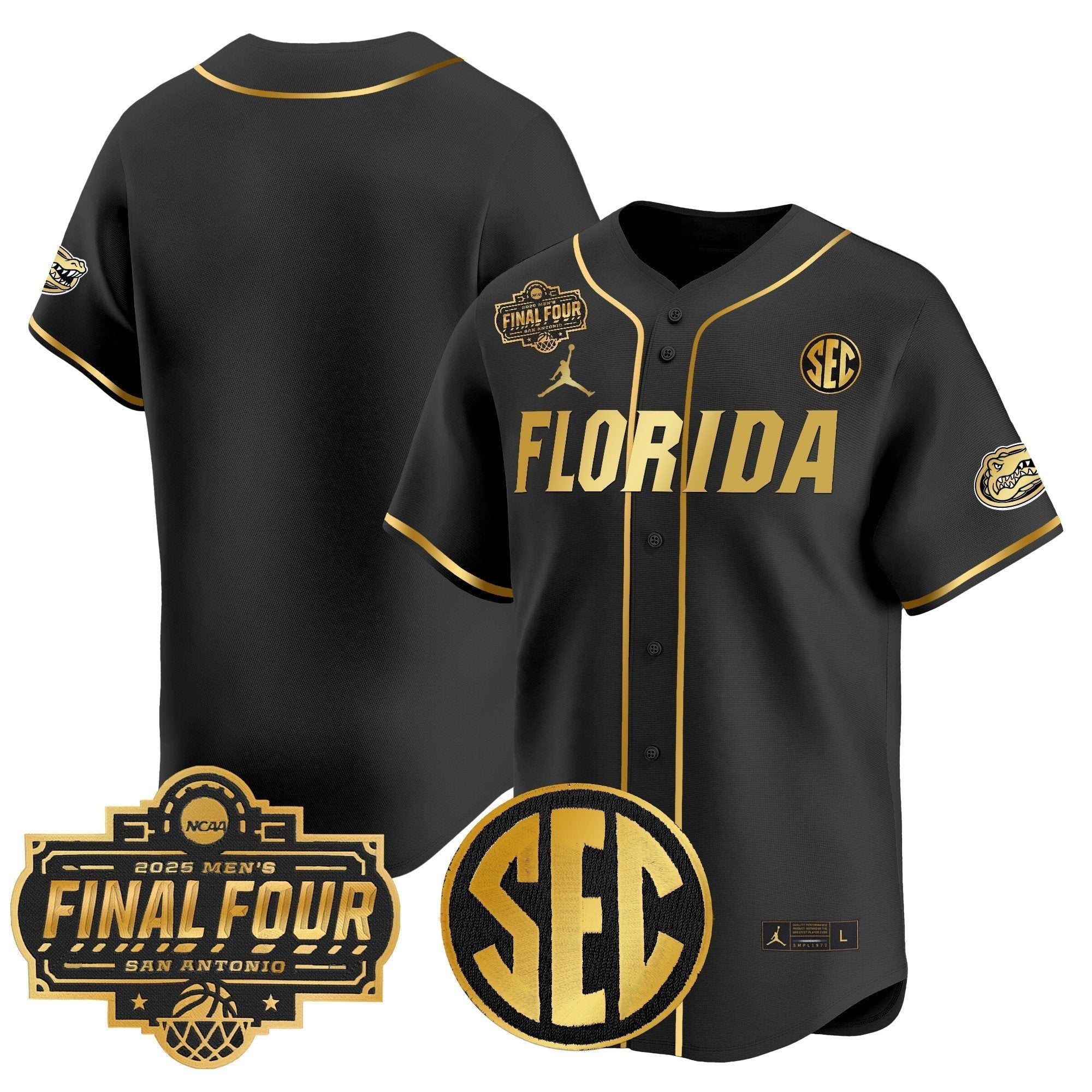UF 2025 Final Four Patch Vapor Baseball Jersey - All Stitched