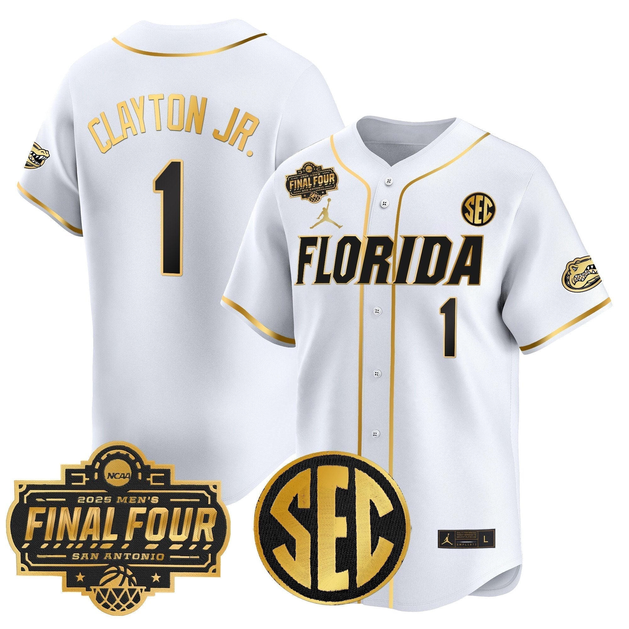UF 2025 Final Four Patch Vapor Baseball Jersey - All Stitched