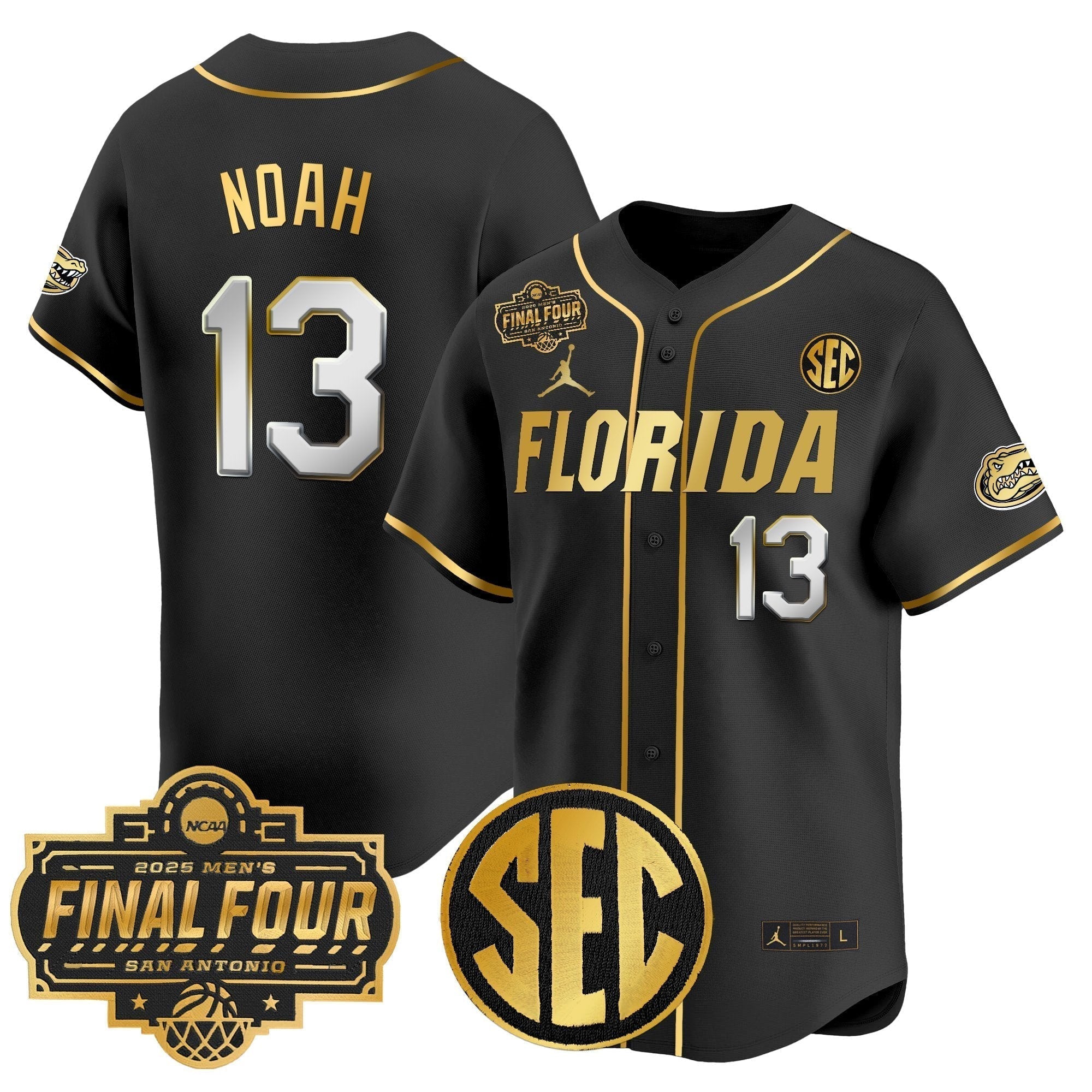 UF 2025 Final Four Patch Vapor Baseball Jersey - All Stitched
