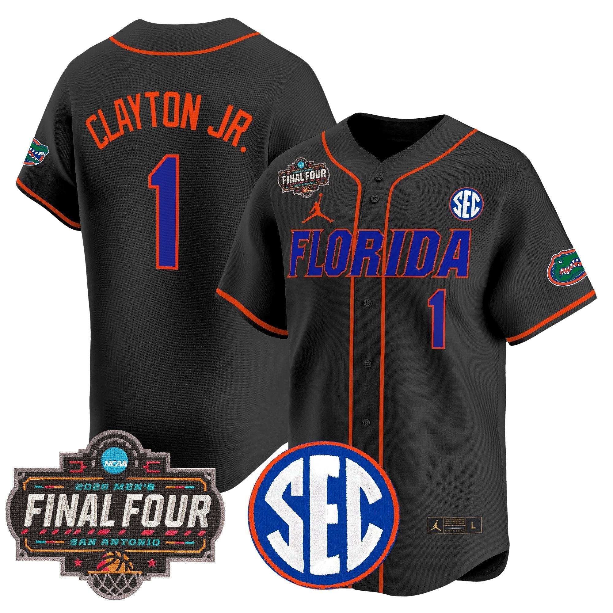 UF 2025 Final Four Patch Vapor Baseball Jersey - All Stitched