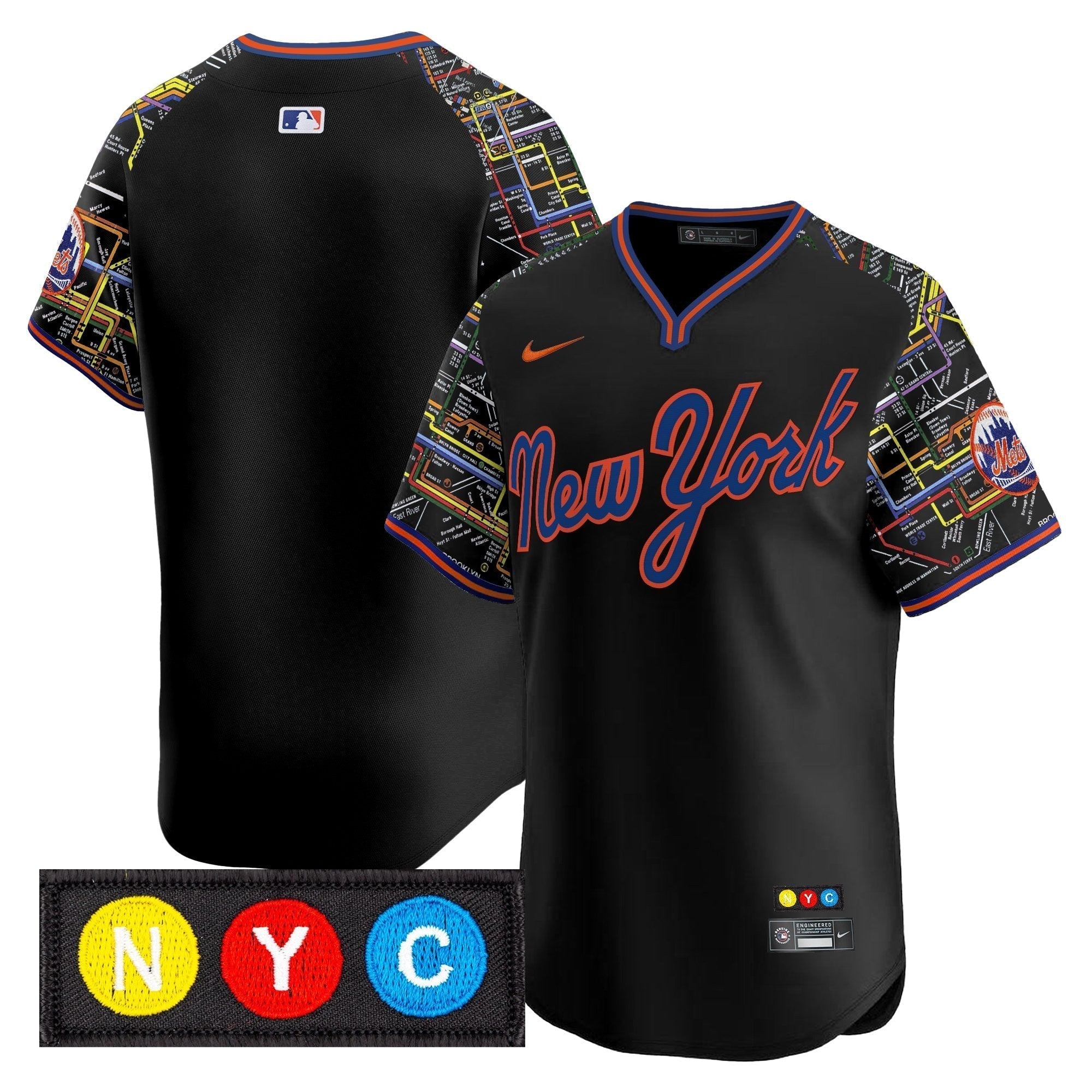 NYM Subway Style Vapor Premier Limited Jersey - Stitched