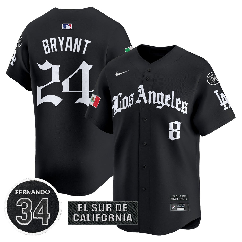 Dodgers Mexico 2025 LA Gothic Style Patch Vapor Premier Limited Jersey - All Stitched