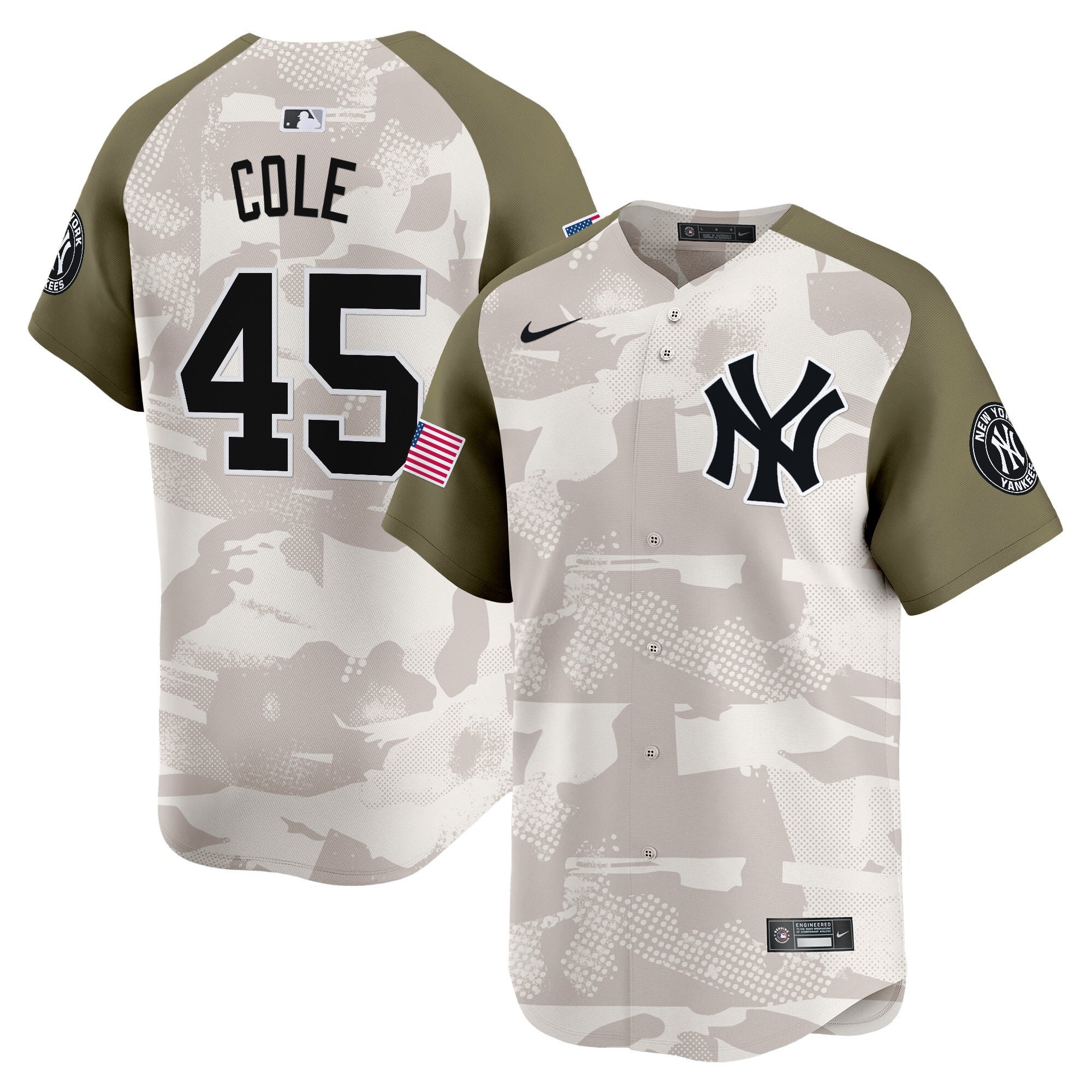 NYY 2025 Armed Forces Day Vapor Premier Limited Jersey - Stitched