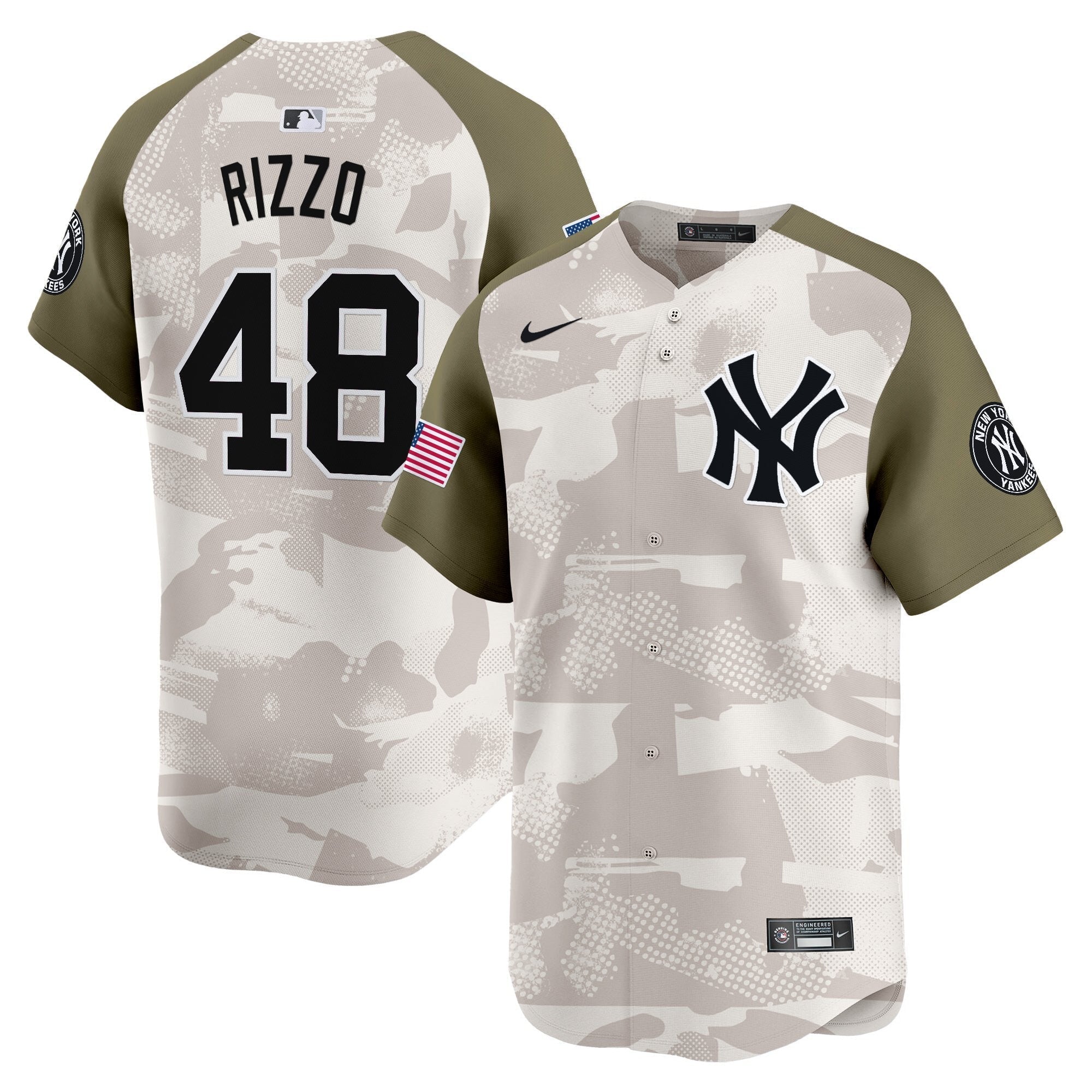 NYY 2025 Armed Forces Day Vapor Premier Limited Jersey - Stitched