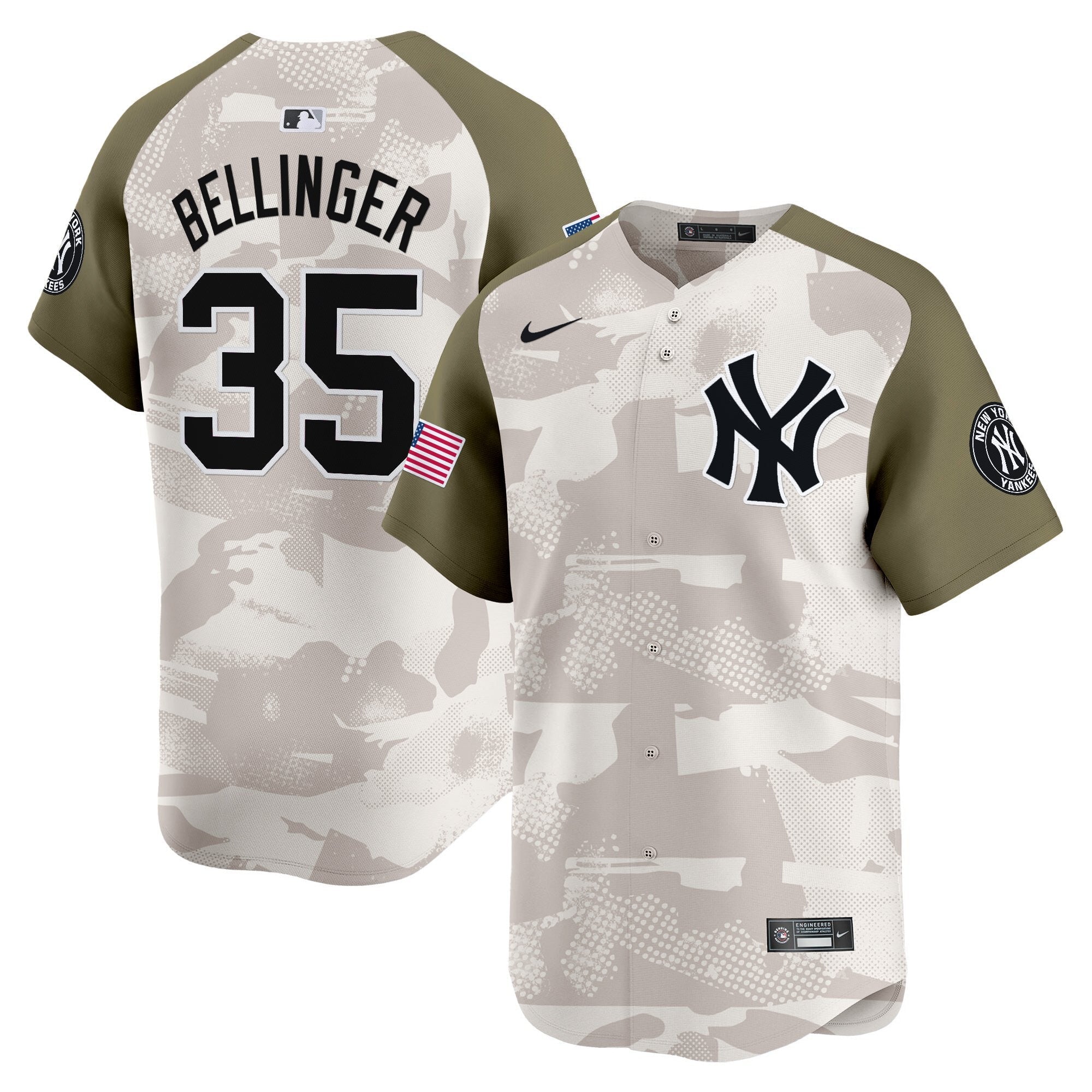 NYY 2025 Armed Forces Day Vapor Premier Limited Jersey - Stitched