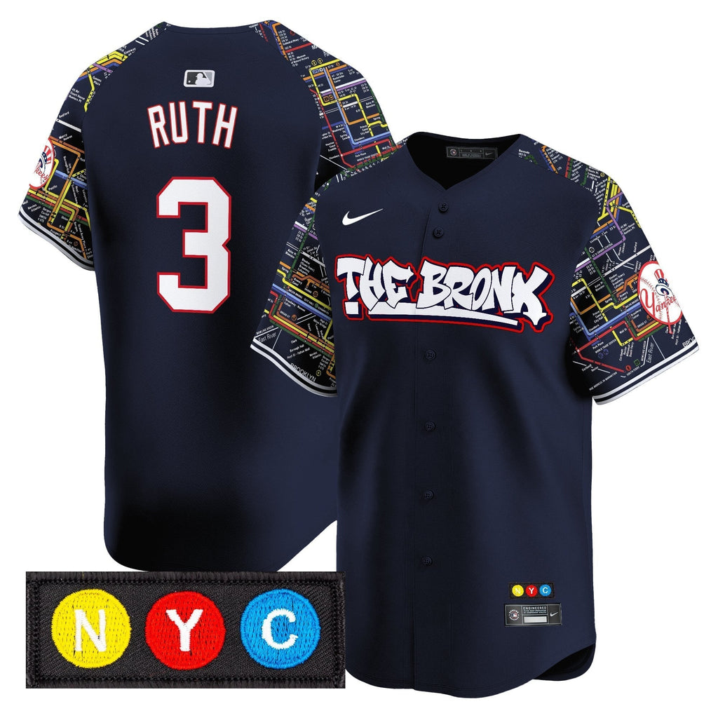 NYY The Bronx Subway Style Vapor Premier Limited Men Jersey - Stitched