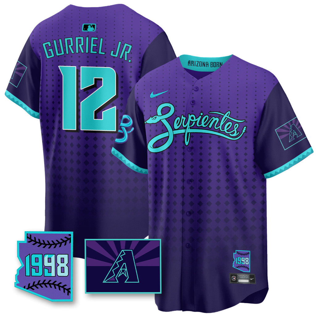 ARI Purple for Second â€œSerpientesâ€ City Connect Men Jersey - All Stitched
