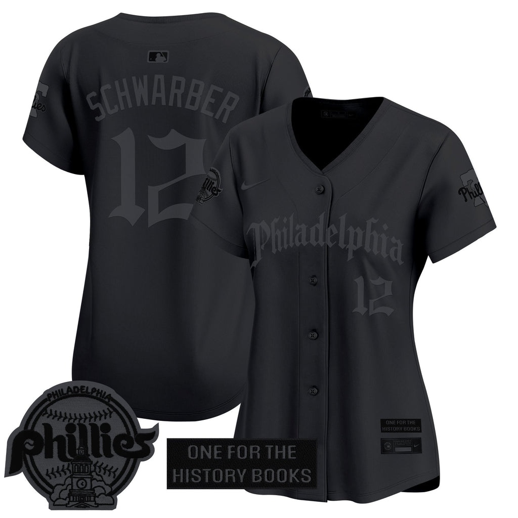 Women's Phillies 'Retro Newspaper Edition' Vapor Premier Limited Jersey - All Stitched
