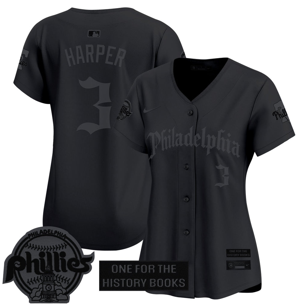 Women's Phillies 'Retro Newspaper Edition' Vapor Premier Limited Jersey - All Stitched