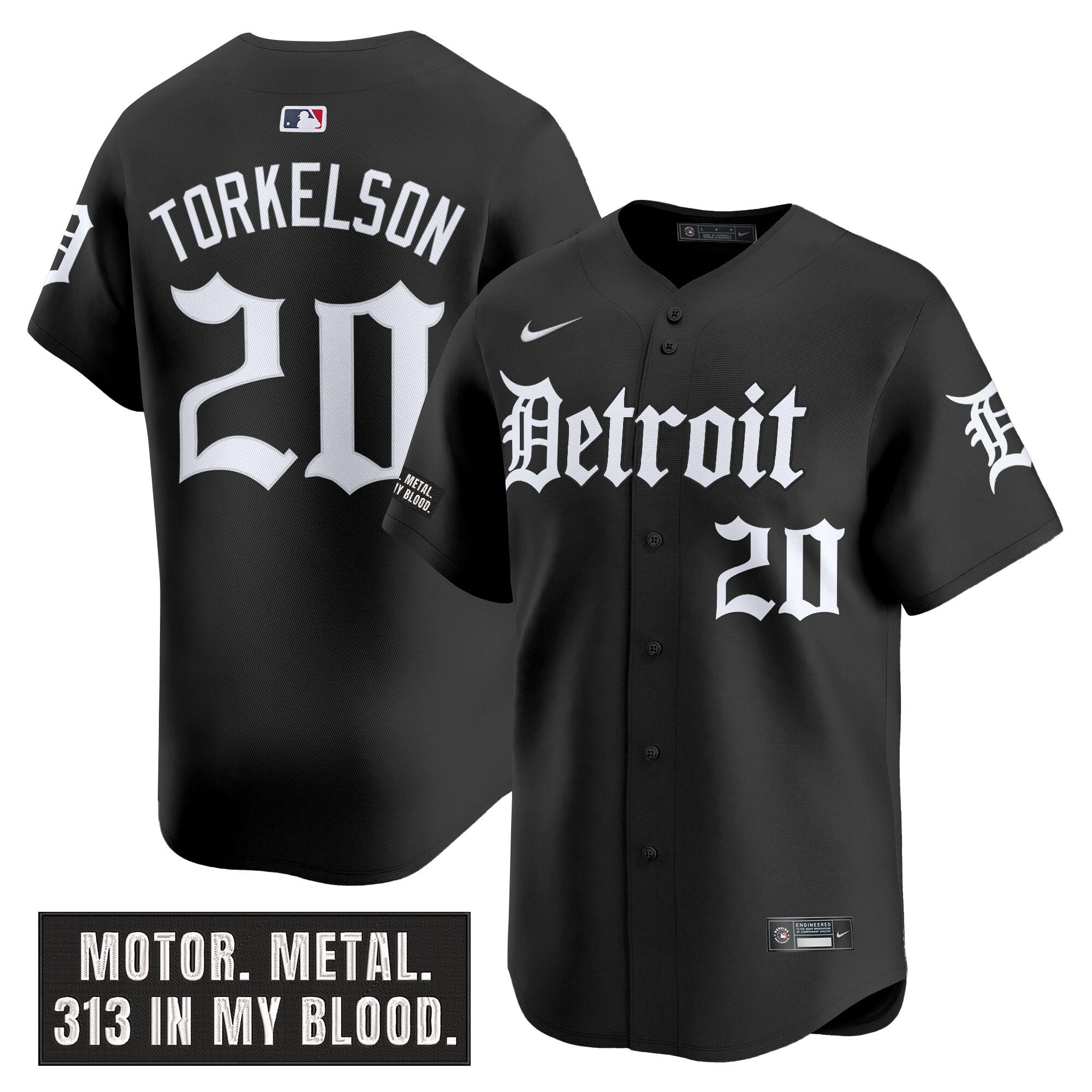 DET 'Motor Gothic Edition' Vapor Premier Limited Men Jersey - All Stitched