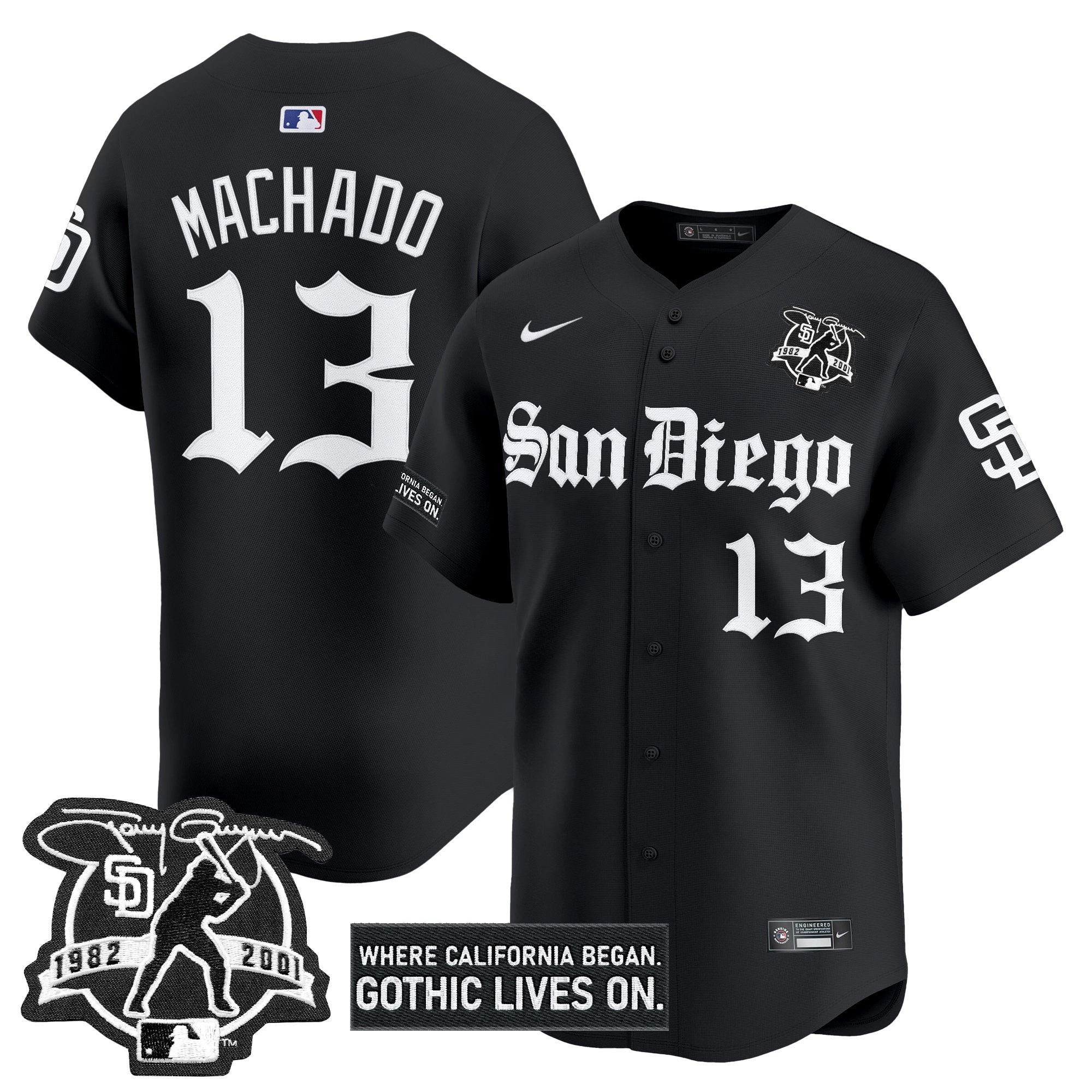 SD 'Gothic Edition' Vapor Premier Limited Jersey - All Stitched