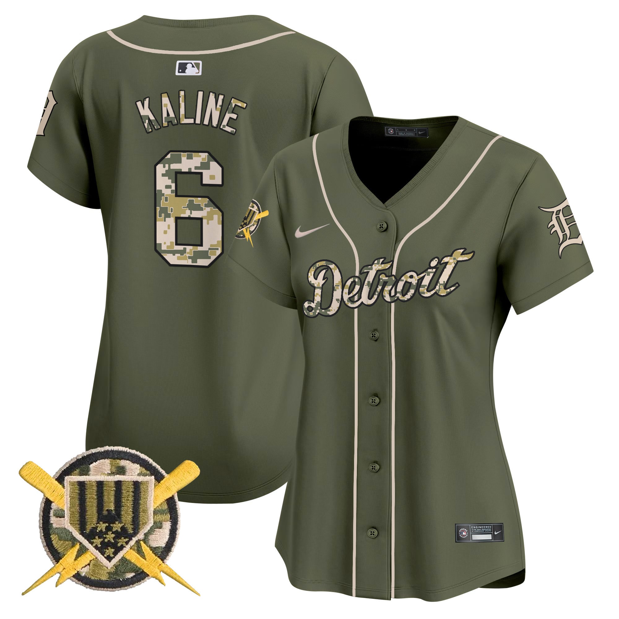 Detroit Tigers Armed Forces Day Vapor Premier Limited Jersey - All Stitched